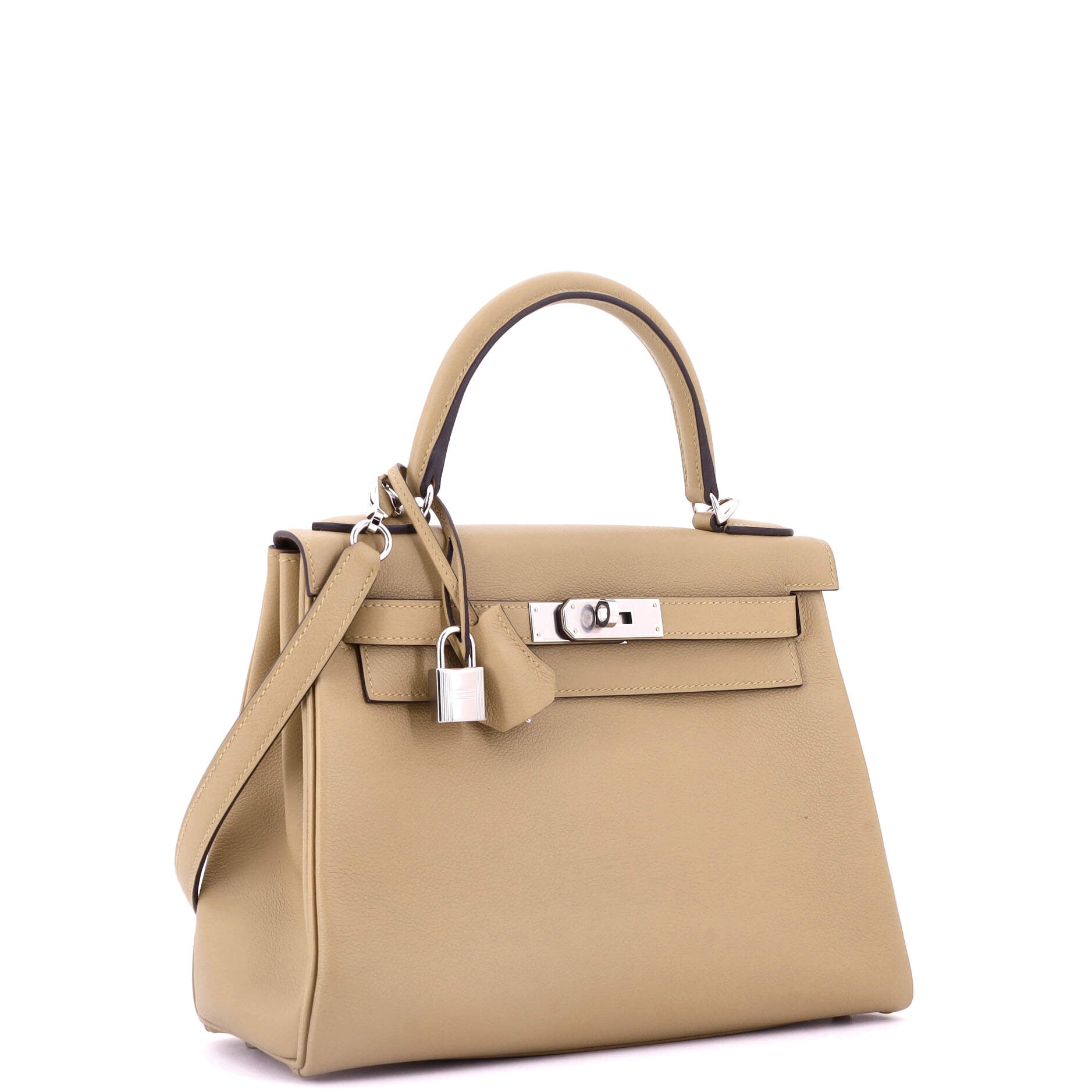 Kelly Handbag Poussiere Evercolor with Palladium Hardware 28