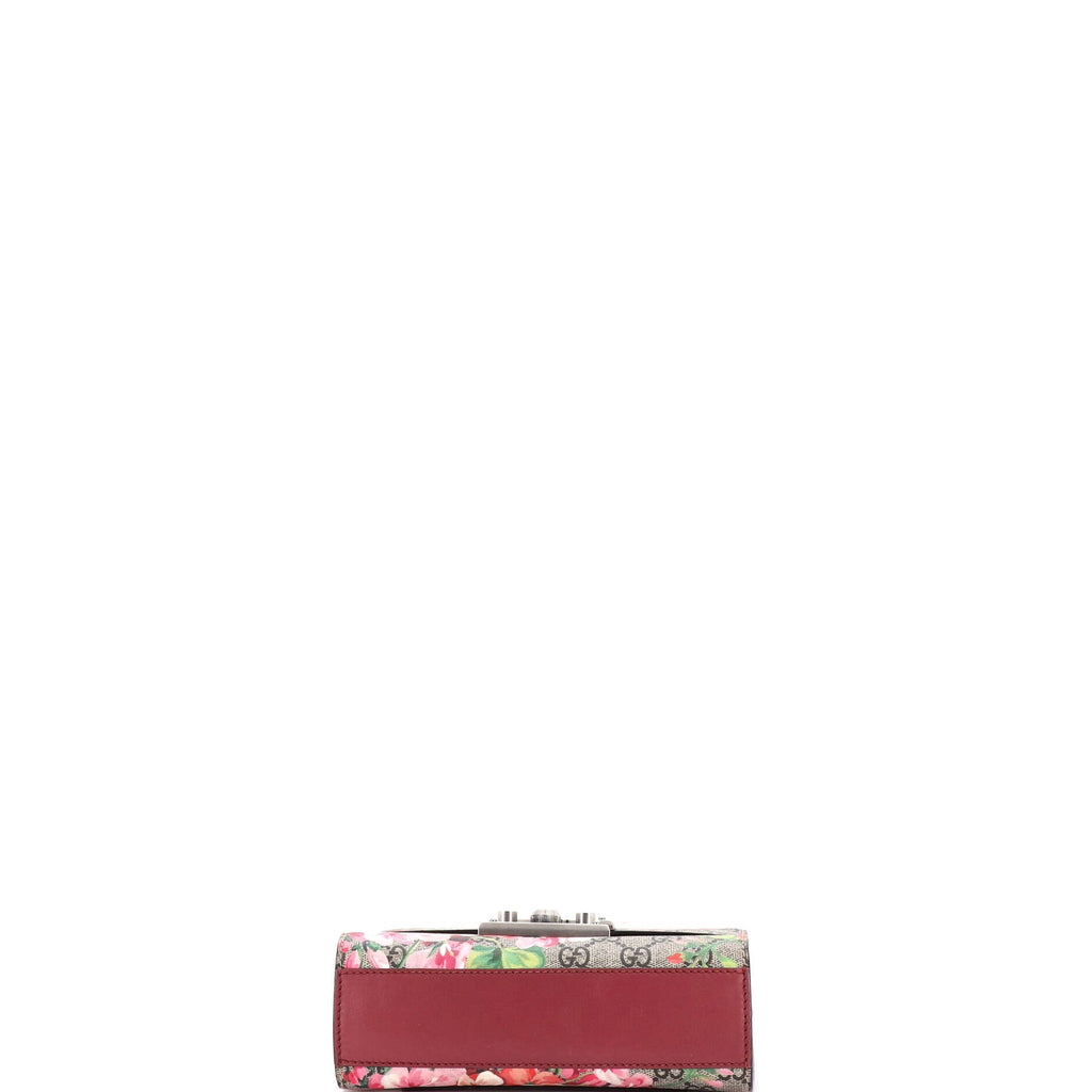 Padlock Shoulder Bag Blooms Print GG Coated Canvas Small
