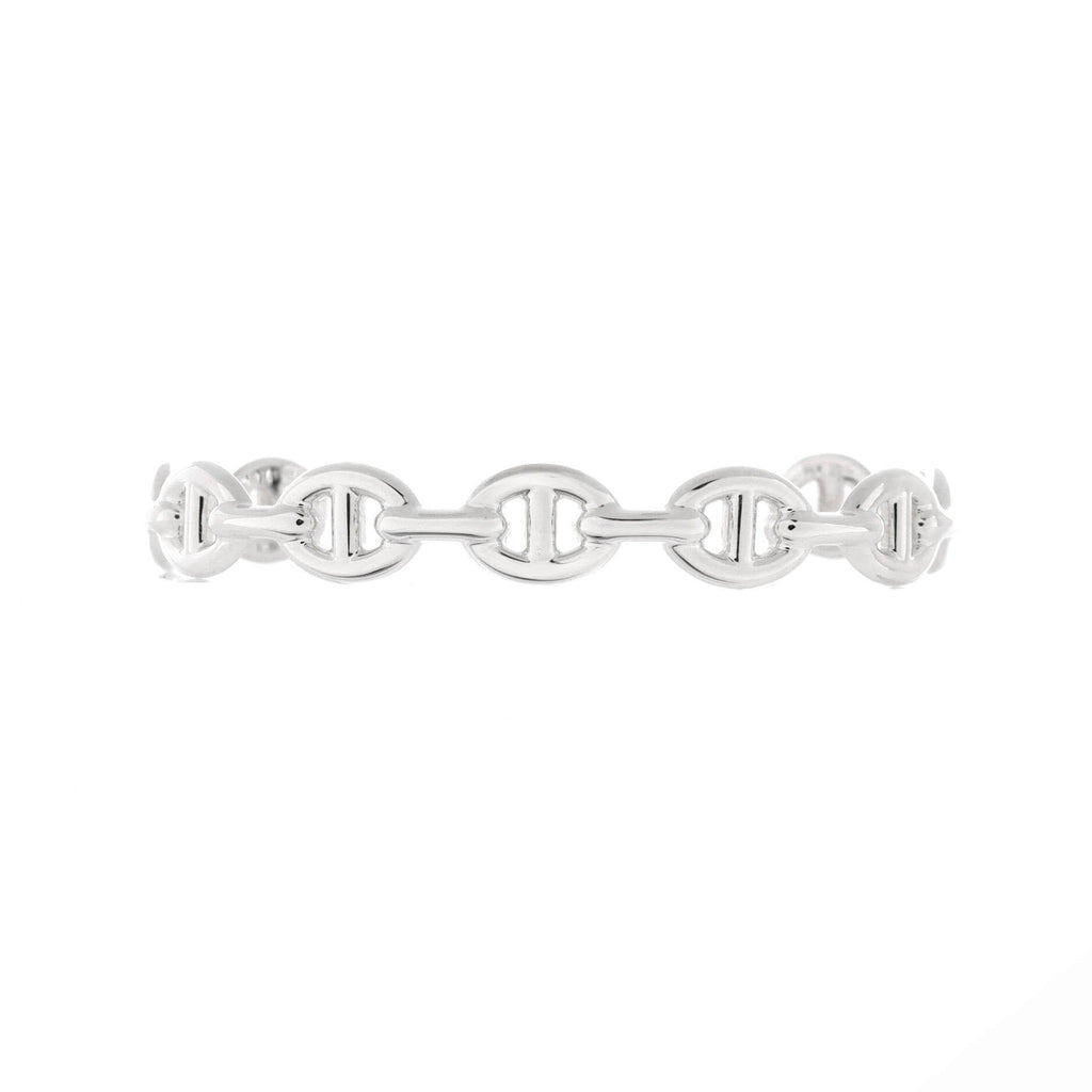 Chaine d'Ancre Enchainee Cuff Bracelet Sterling Silver Medium