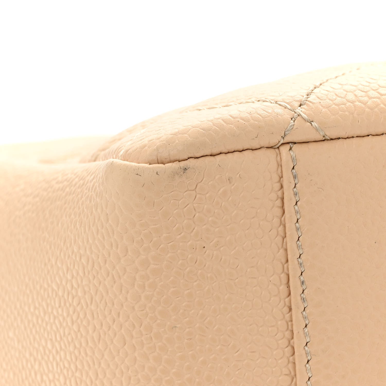 Caviar Quilted Grand Shopping Tote GST Beige