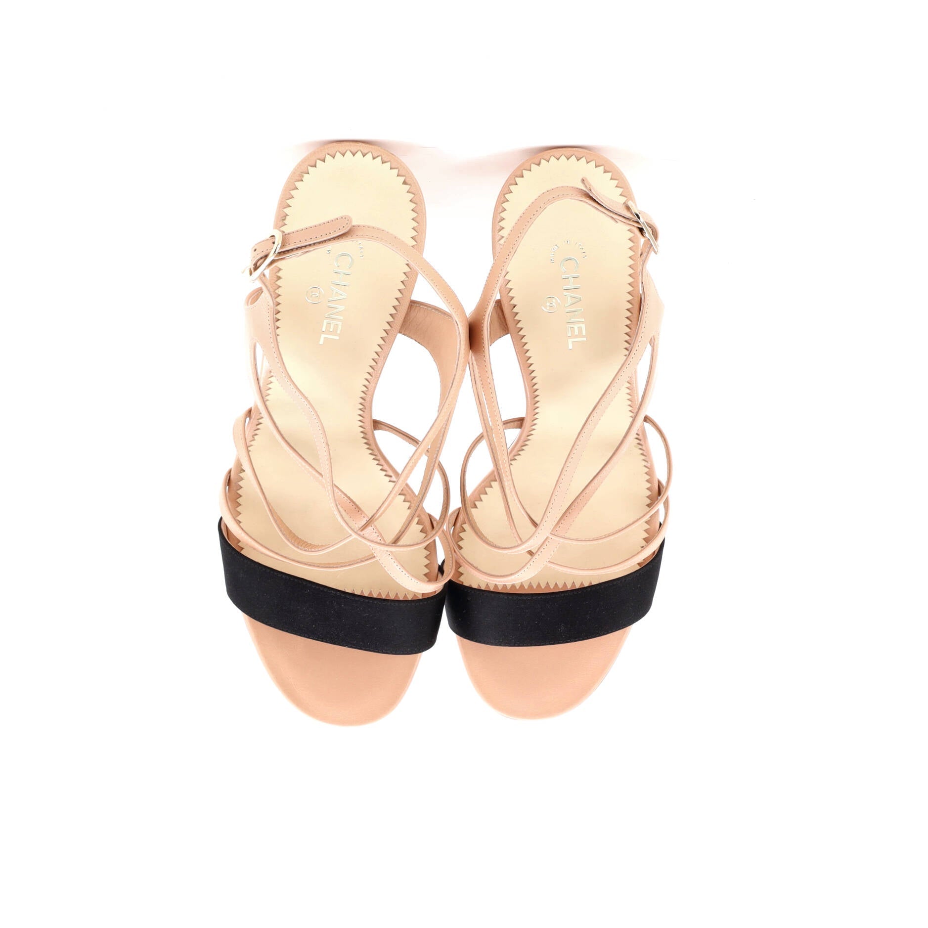 Women's Strappy Pearl Heeled Sandals Leather and Satin