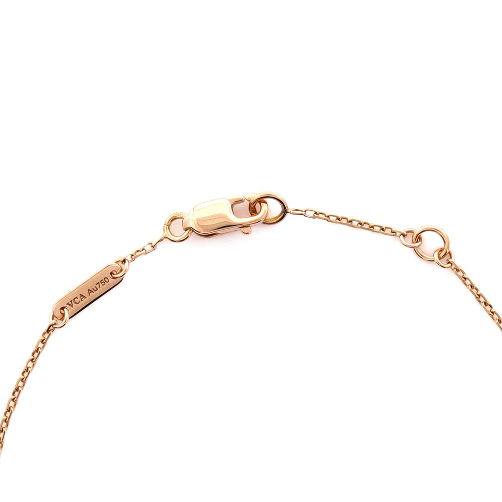 Sweet Alhambra Heart Bracelet 18K Rose Gold with Carnelian