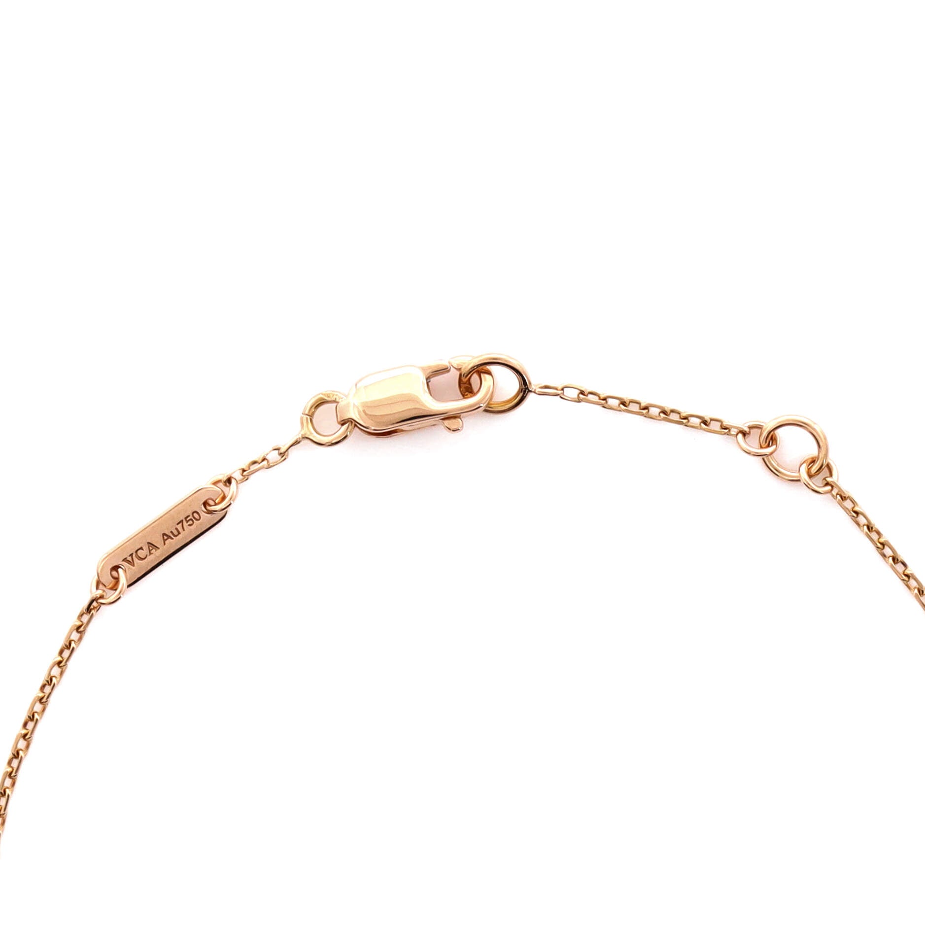Sweet Alhambra Heart Bracelet 18K Rose Gold with Carnelian