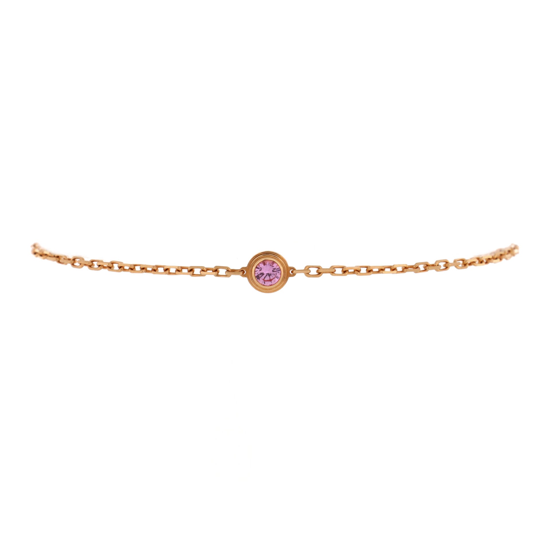 D'Amour Bracelet 18K Rose Gold with Pink Sapphire