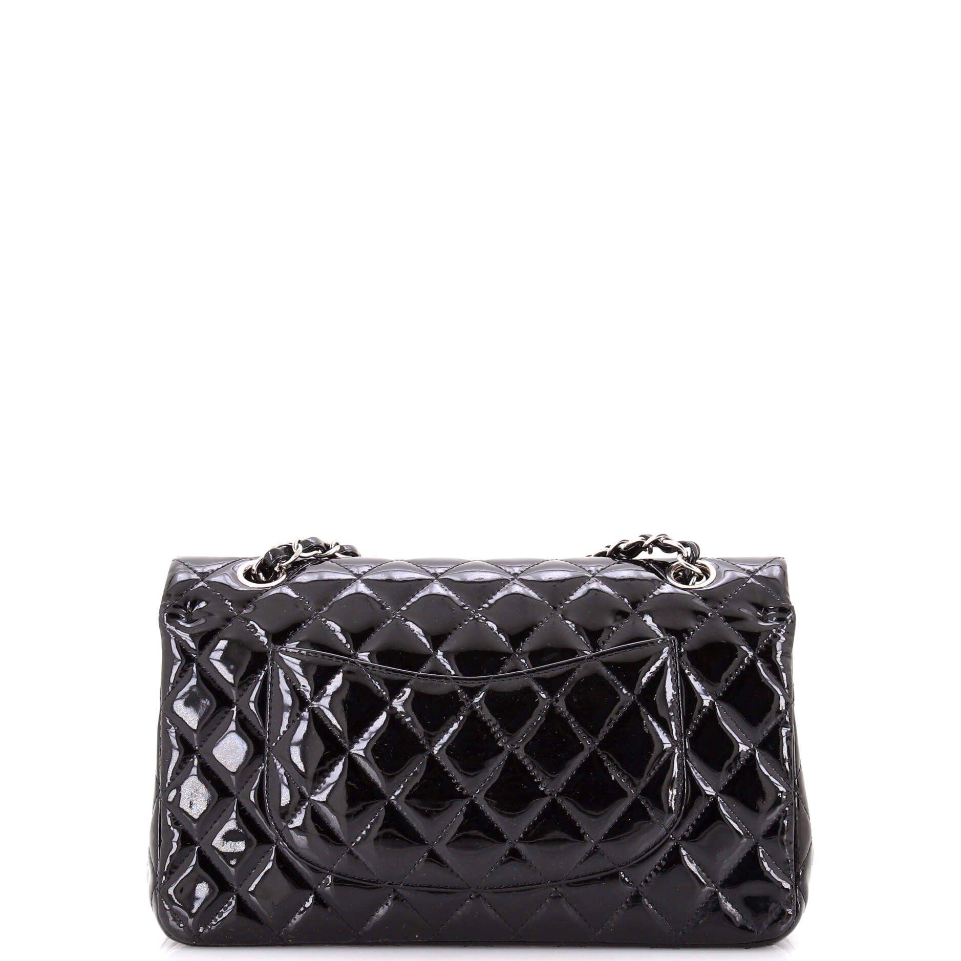 Vintage Classic Double Flap Bag Quilted Patent Medium