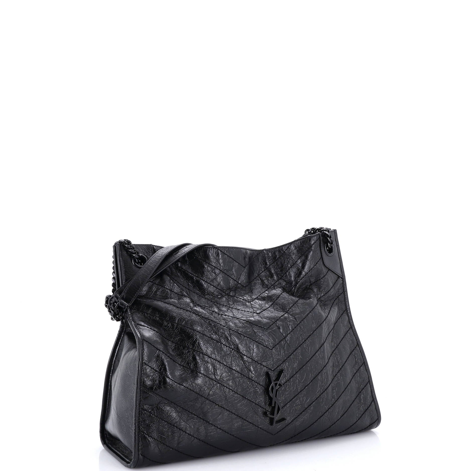Niki Shopping Tote Matelasse Chevron Leather Large
