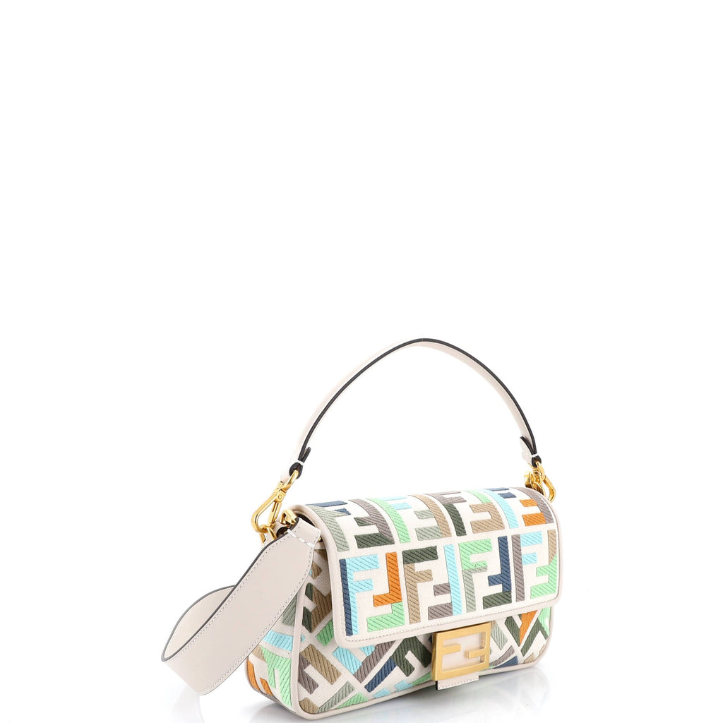 Baguette NM Bag Zucca Embroidered Canvas Medium
