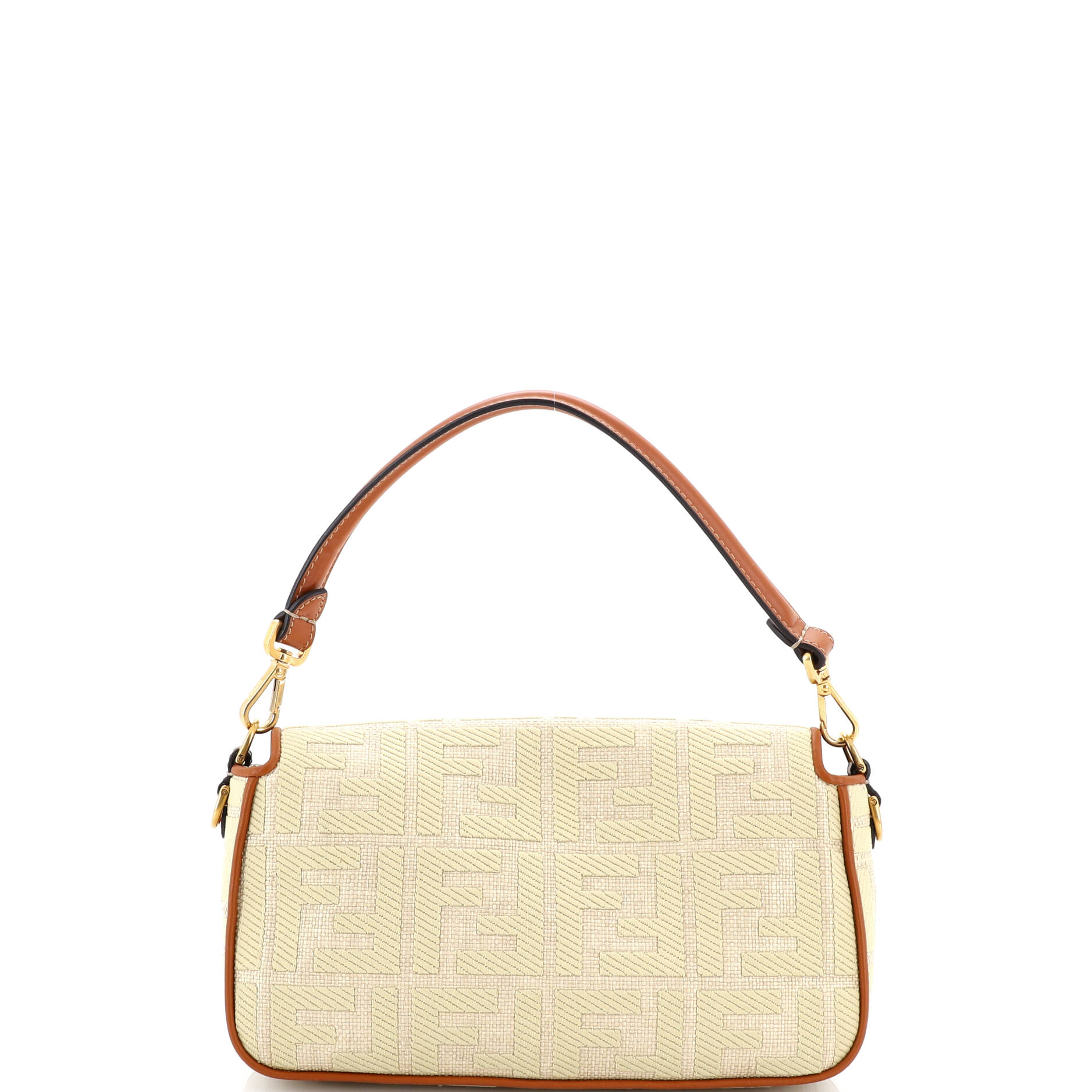 Baguette NM Bag Zucca Embroidered Raffia Medium