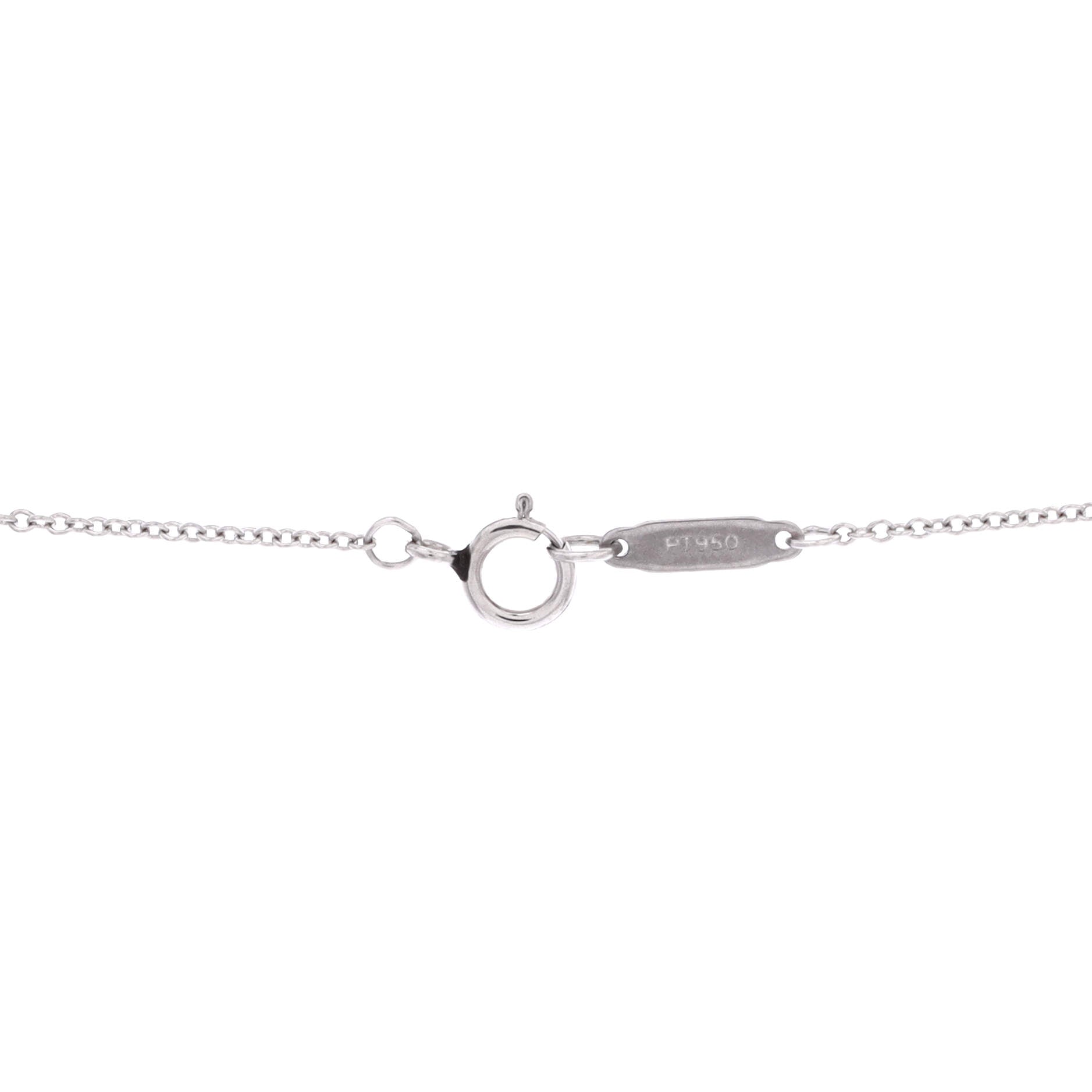 Heart Lock Pendant Necklace Platinum and Diamonds