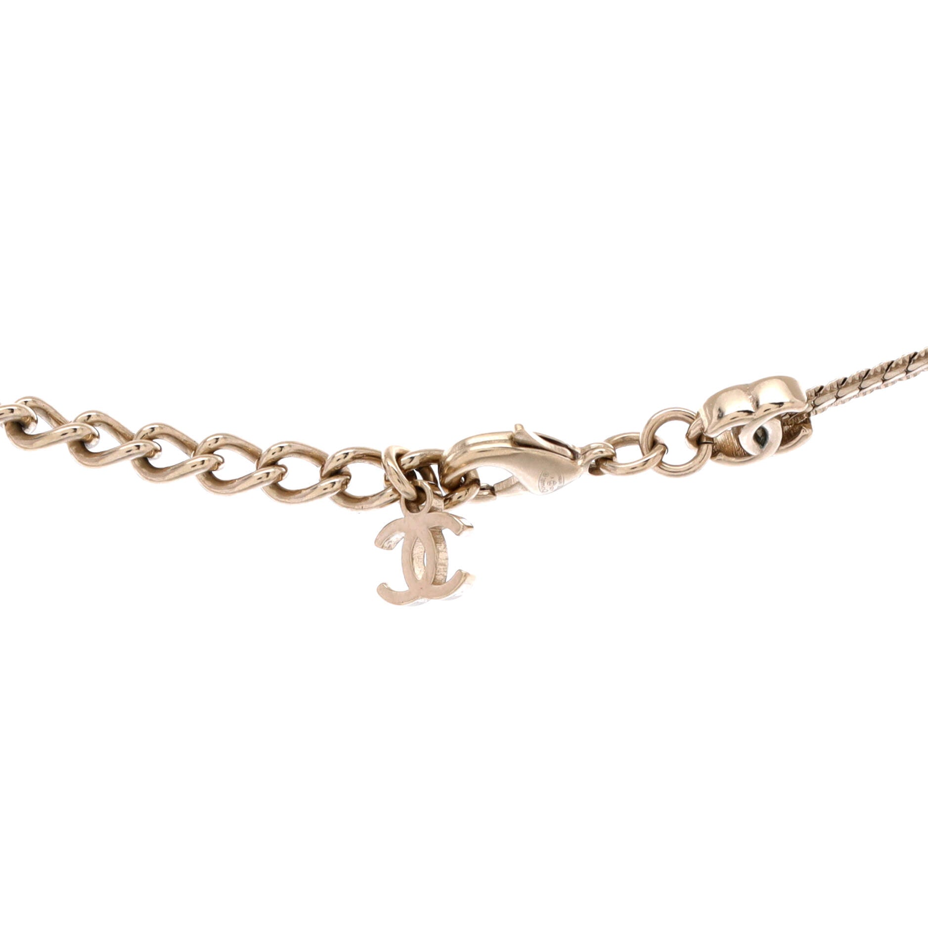 Multiple Mini CC Chain Necklace Metal