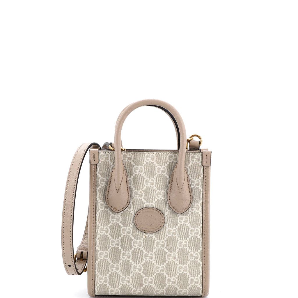 Interlocking G Patch Tote GG Coated Canvas Mini