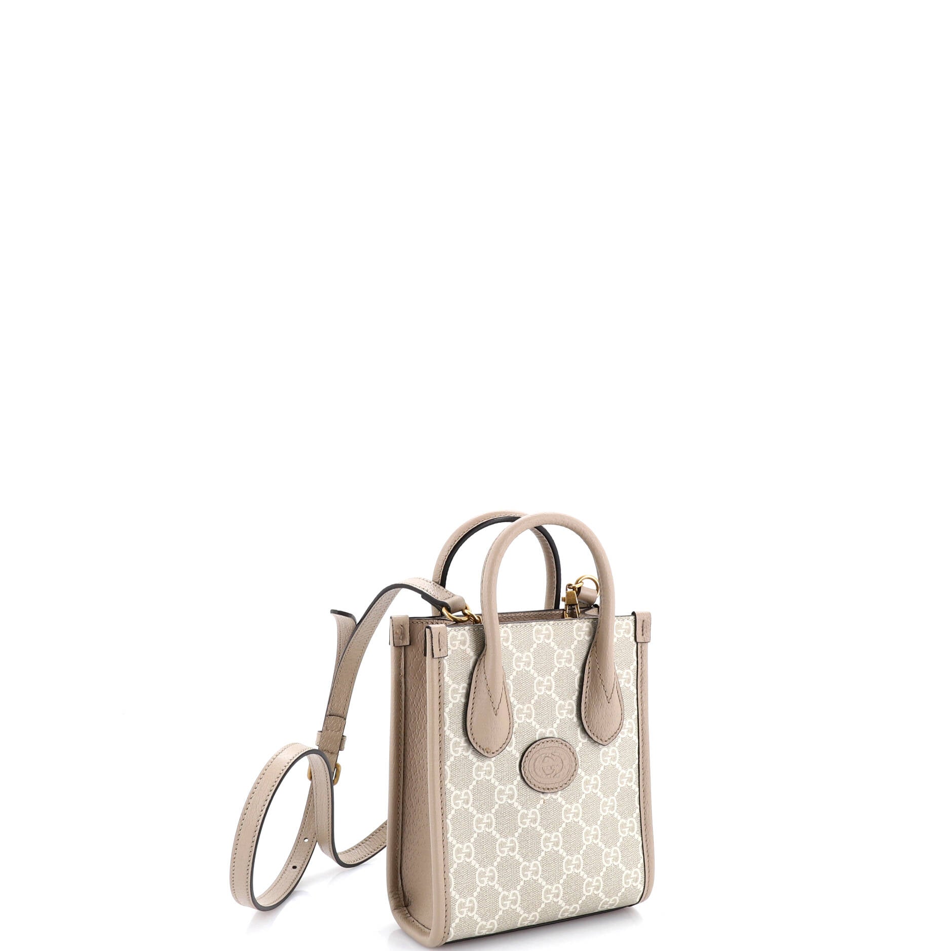 Interlocking G Patch Tote GG Coated Canvas Mini
