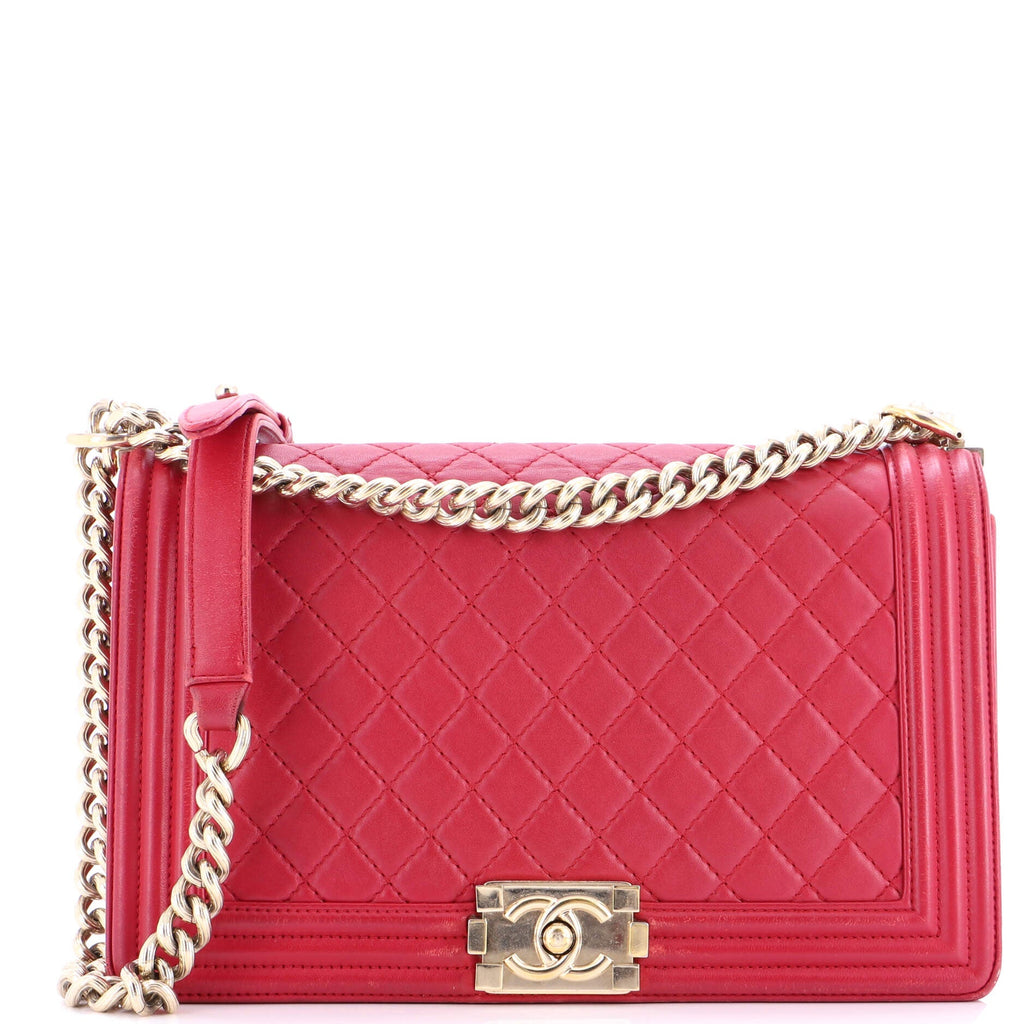 Boy Flap Bag Quilted Lambskin New Medium