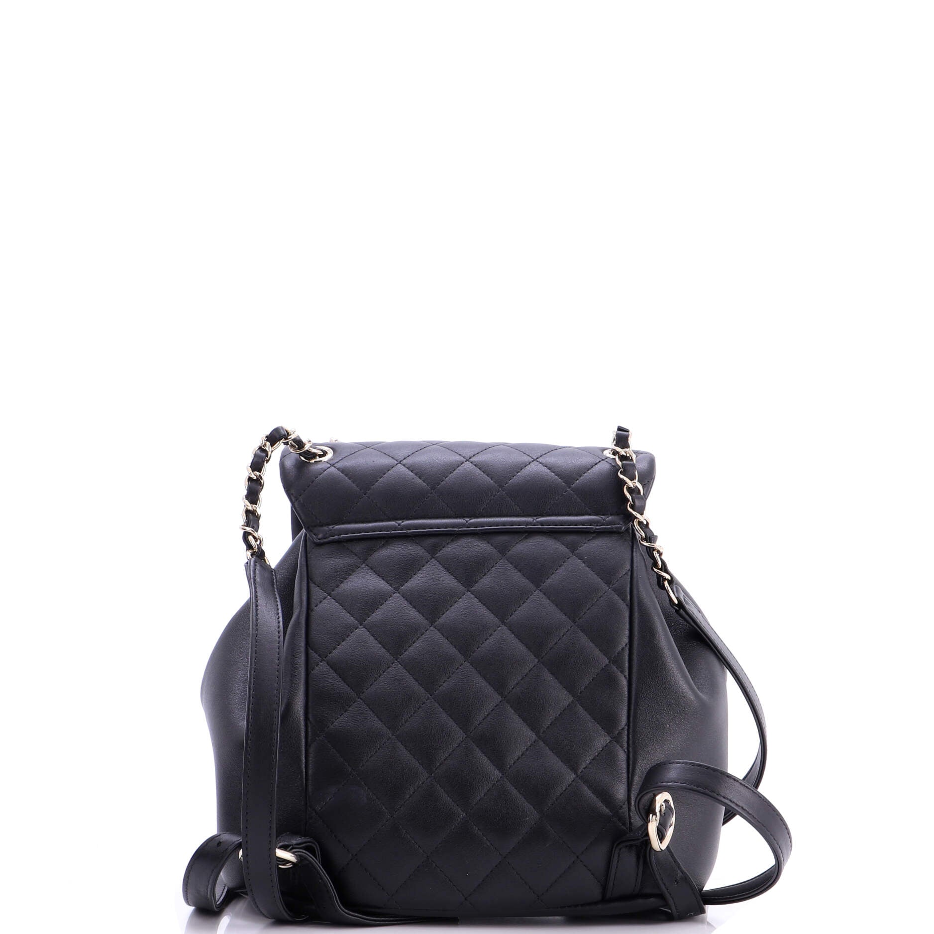 Duma Drawstring Backpack Quilted Leather Large