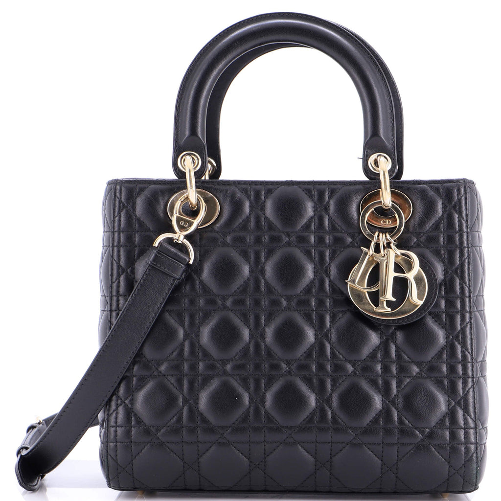Lady Dior Bag Cannage Quilt Lambskin Medium
