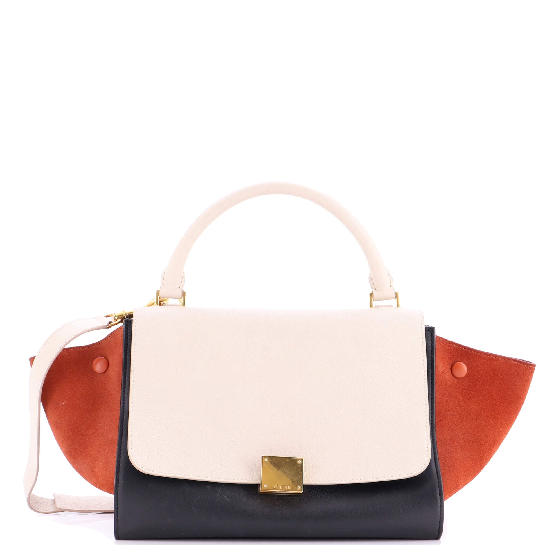Tricolor Trapeze Bag Leather Small