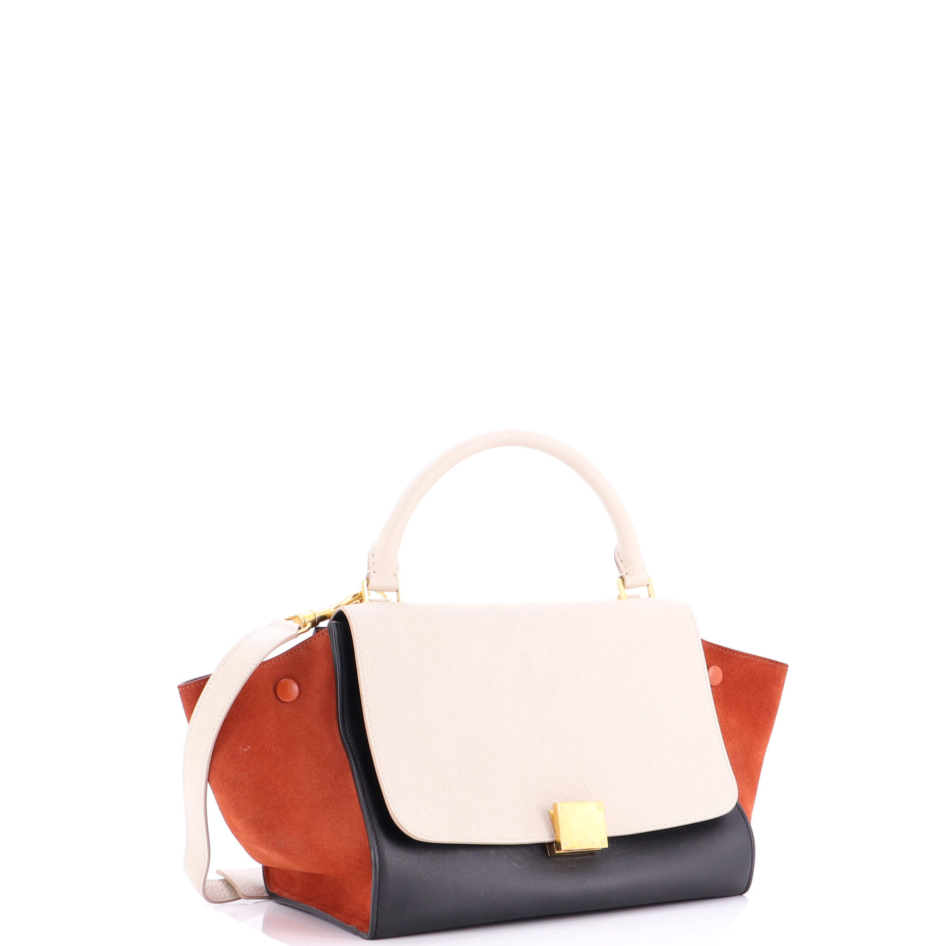 Tricolor Trapeze Bag Leather Small