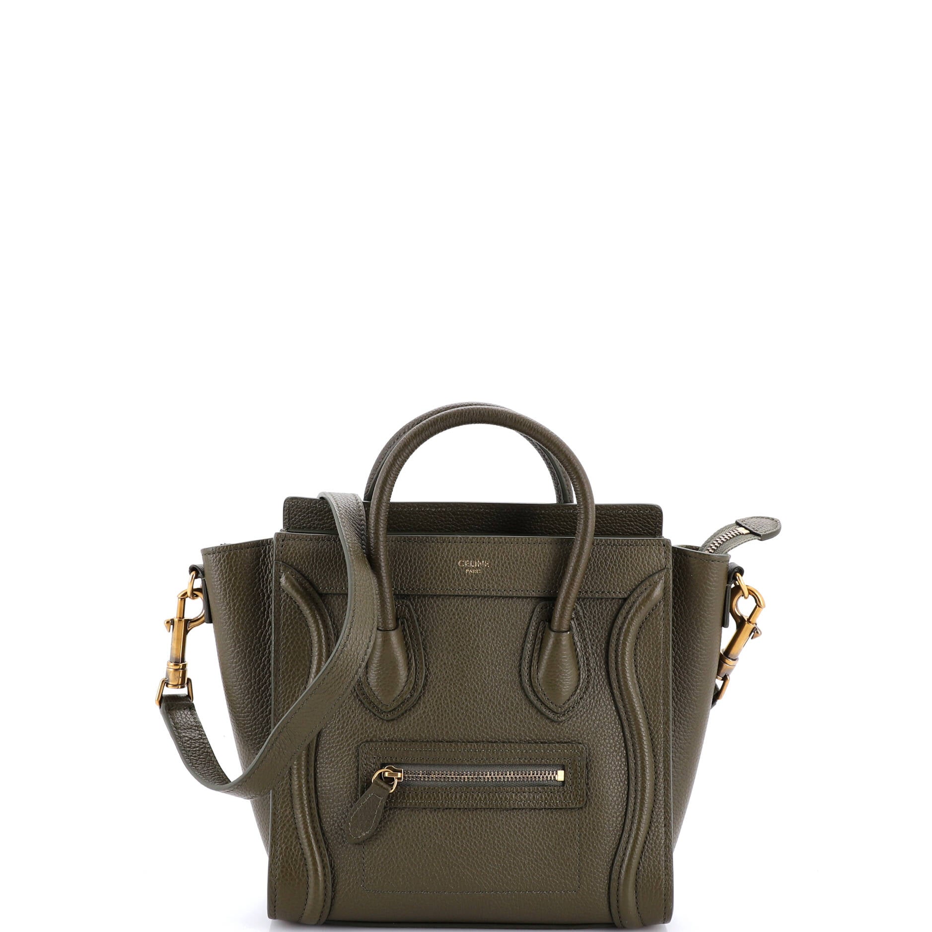 Luggage Bag Grainy Leather Nano