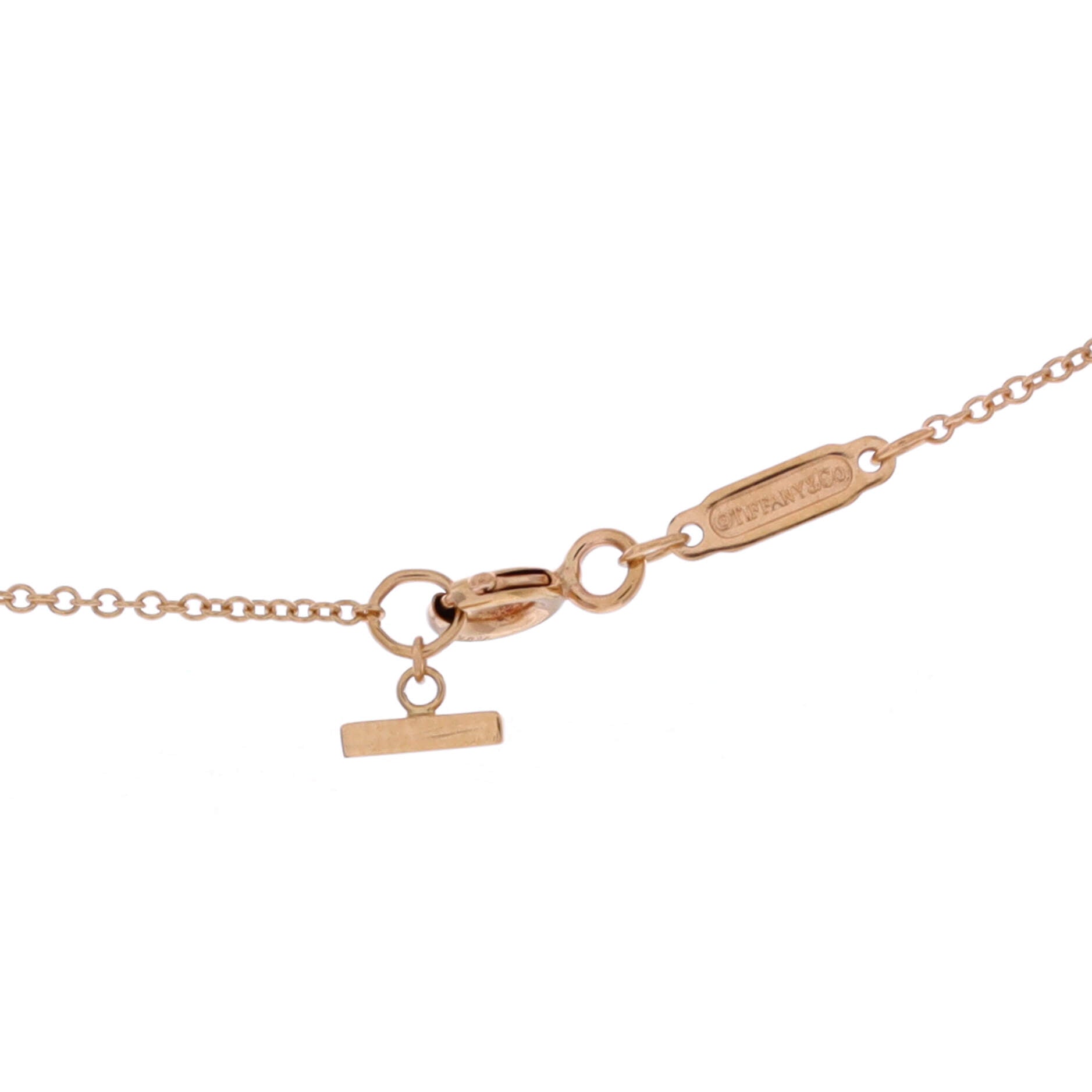 T Smile Pendant Necklace 18K Rose Gold Small