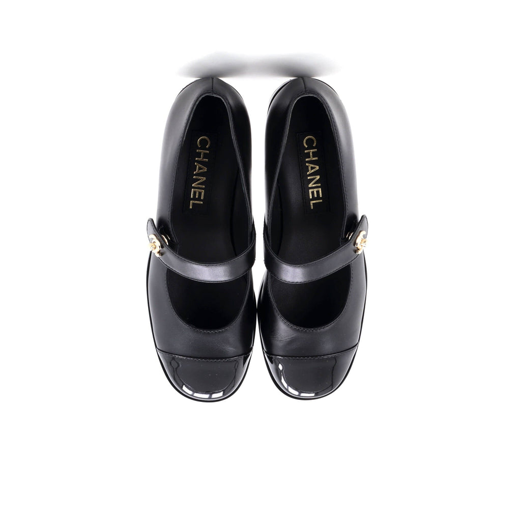 Women's CC Turnlock Mary Jane Flats Leather with Patent
