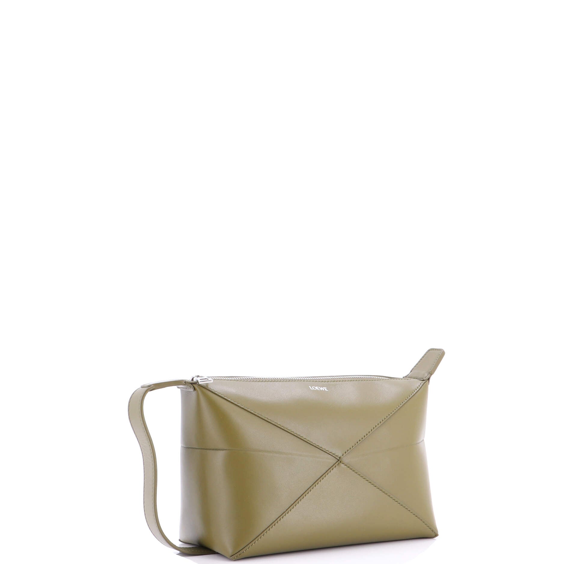 Puzzle Fold Wash Bag Leather