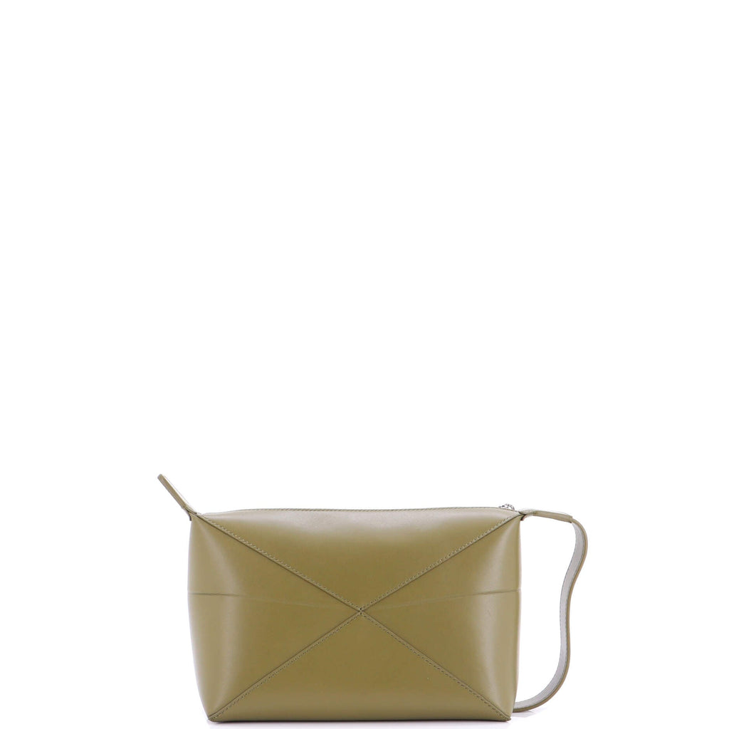 Puzzle Fold Wash Bag Leather