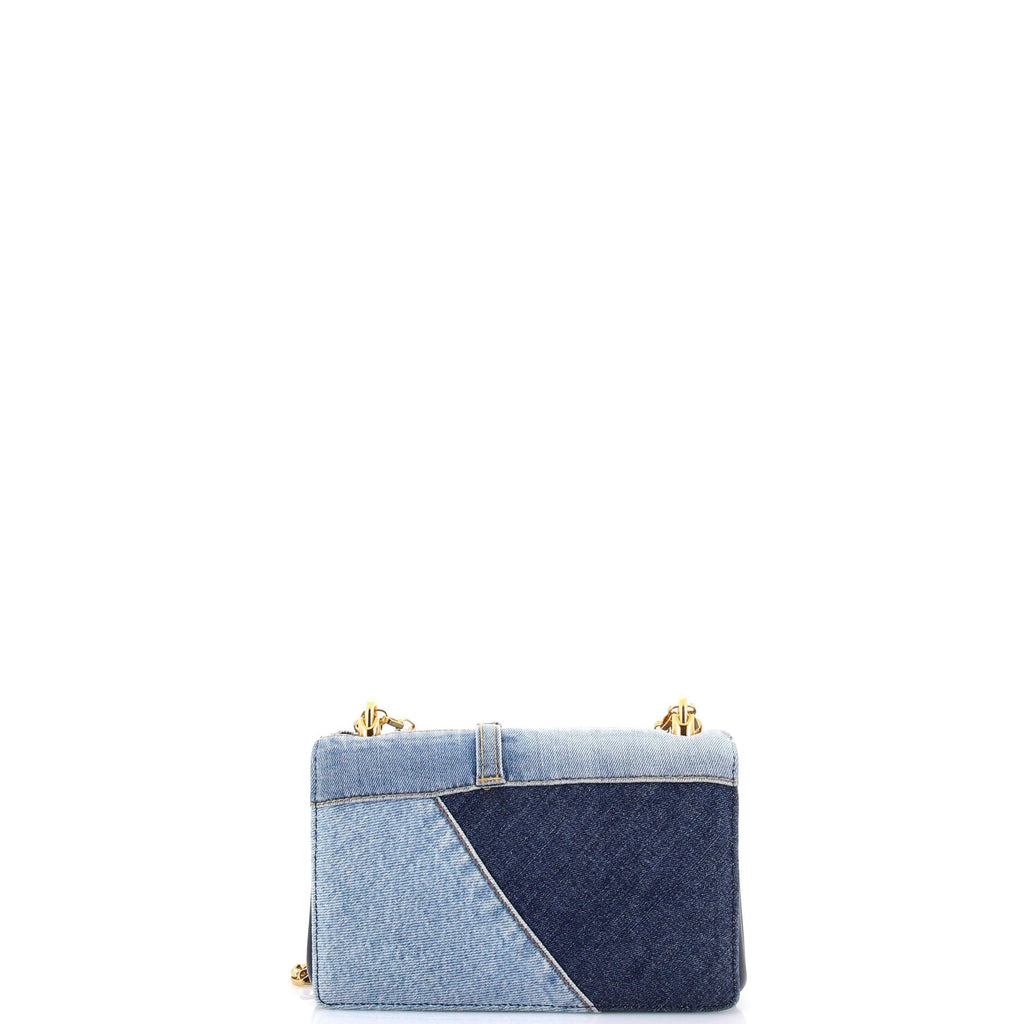 DG Girls Flap Bag Patchwork Denim Small