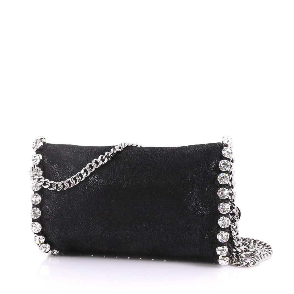 Falabella Flap Crossbody Bag Crystal Embellished Shaggy Deer Mini