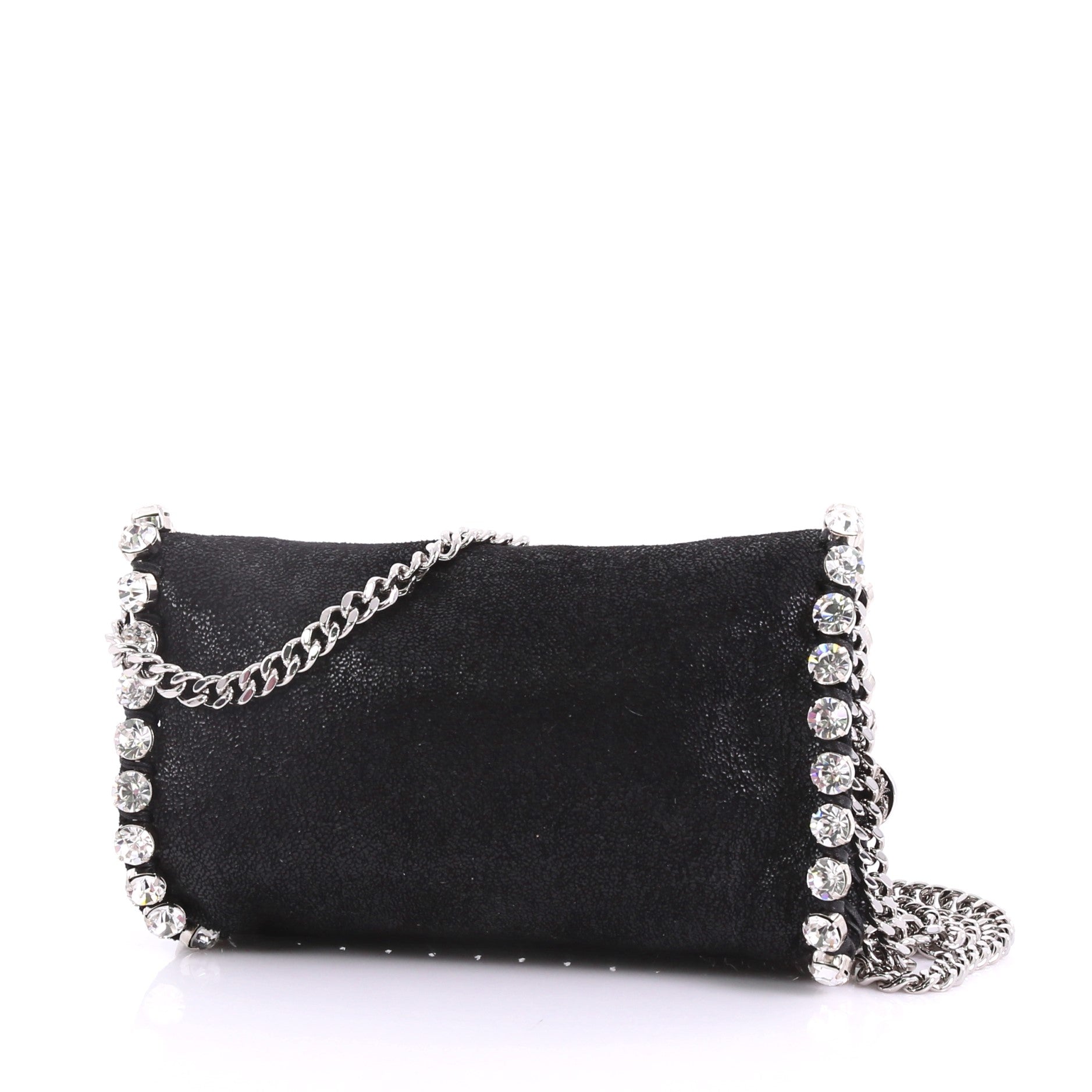 Falabella Flap Crossbody Bag Crystal Embellished Shaggy Deer Mini