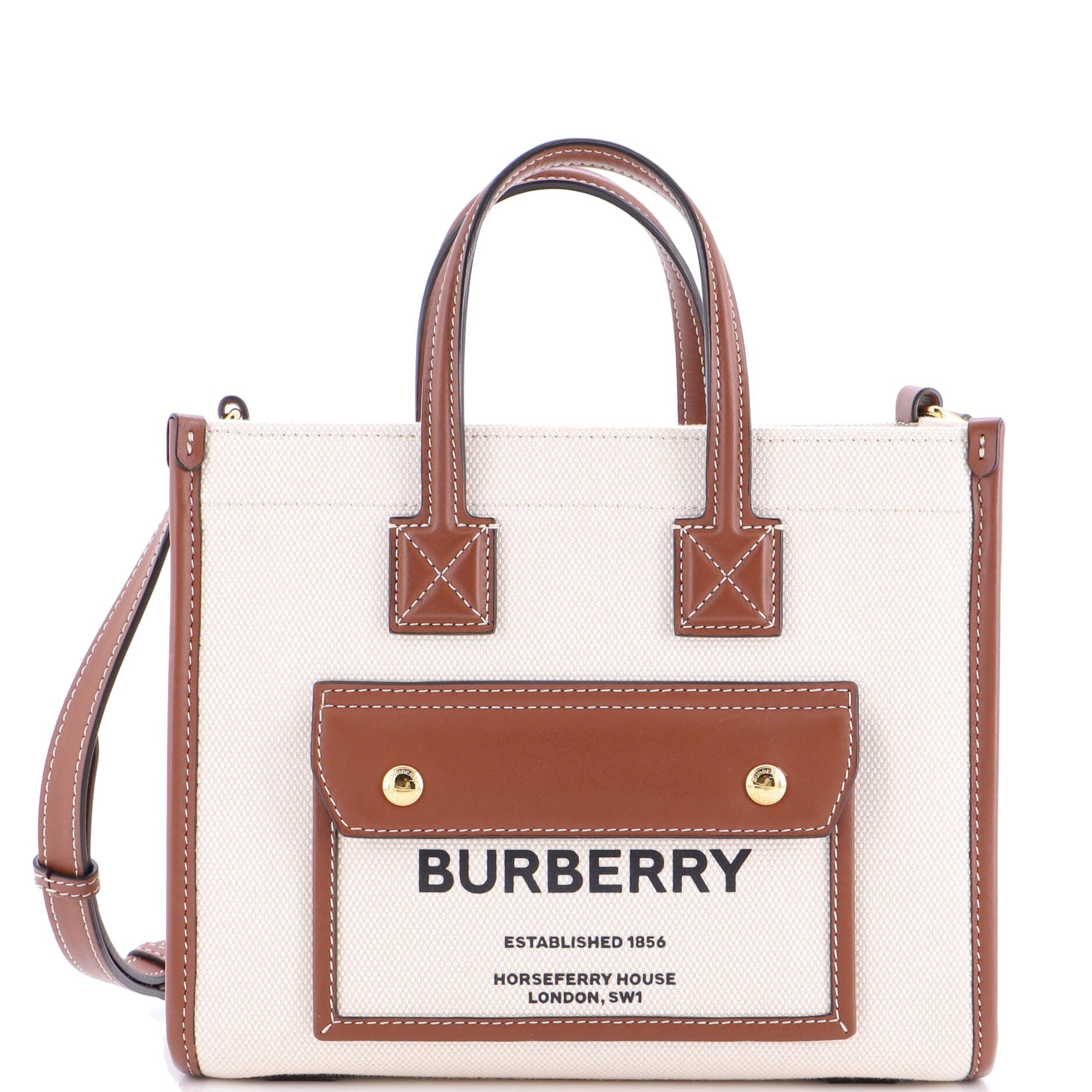 Freya Shopping Tote Canvas with Leather Mini