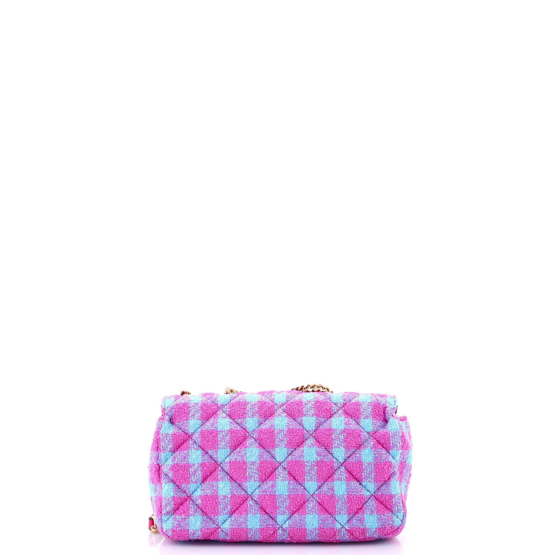 Medusa Icon Chain Flap Bag Quilted Tweed Mini