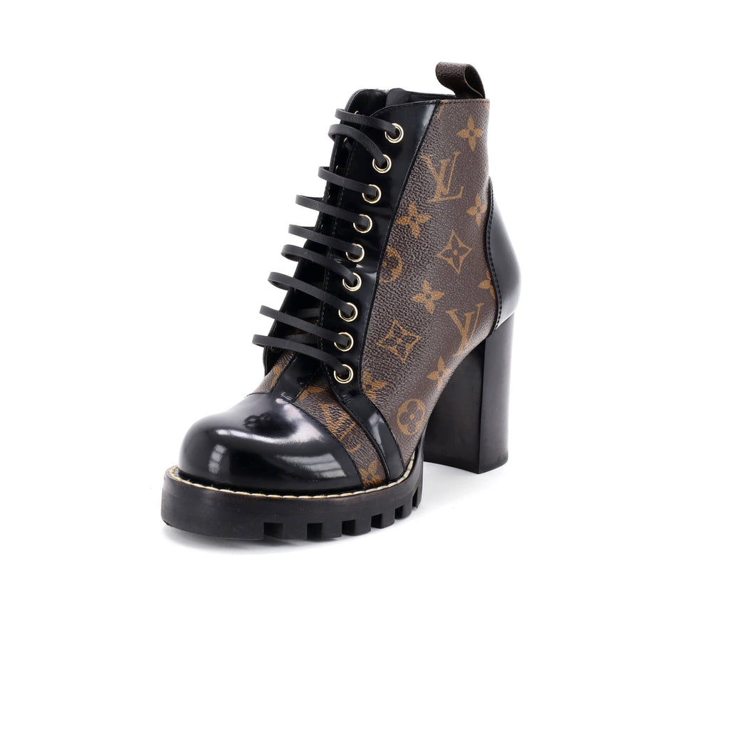 Women's Star Trail Ankle Boots Monogram Canvas with Patent