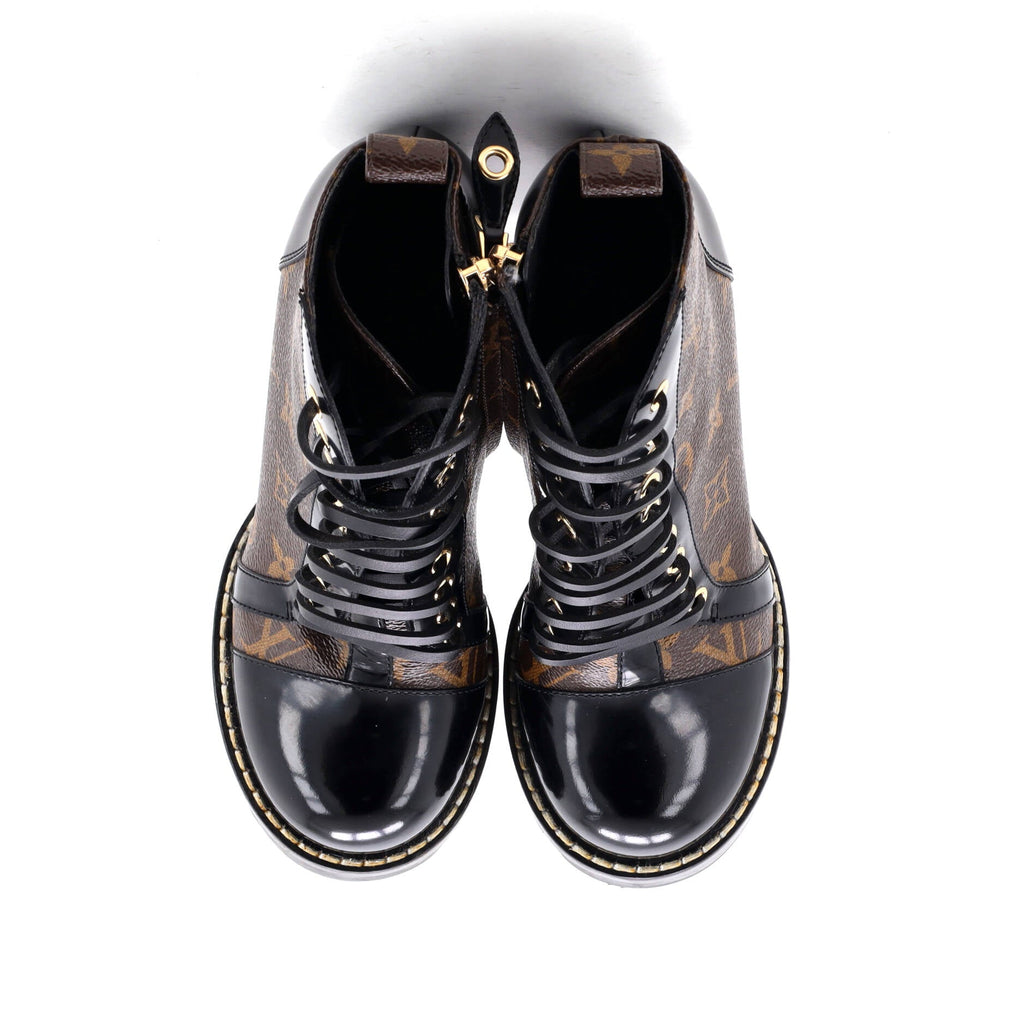 Women's Star Trail Ankle Boots Monogram Canvas with Patent