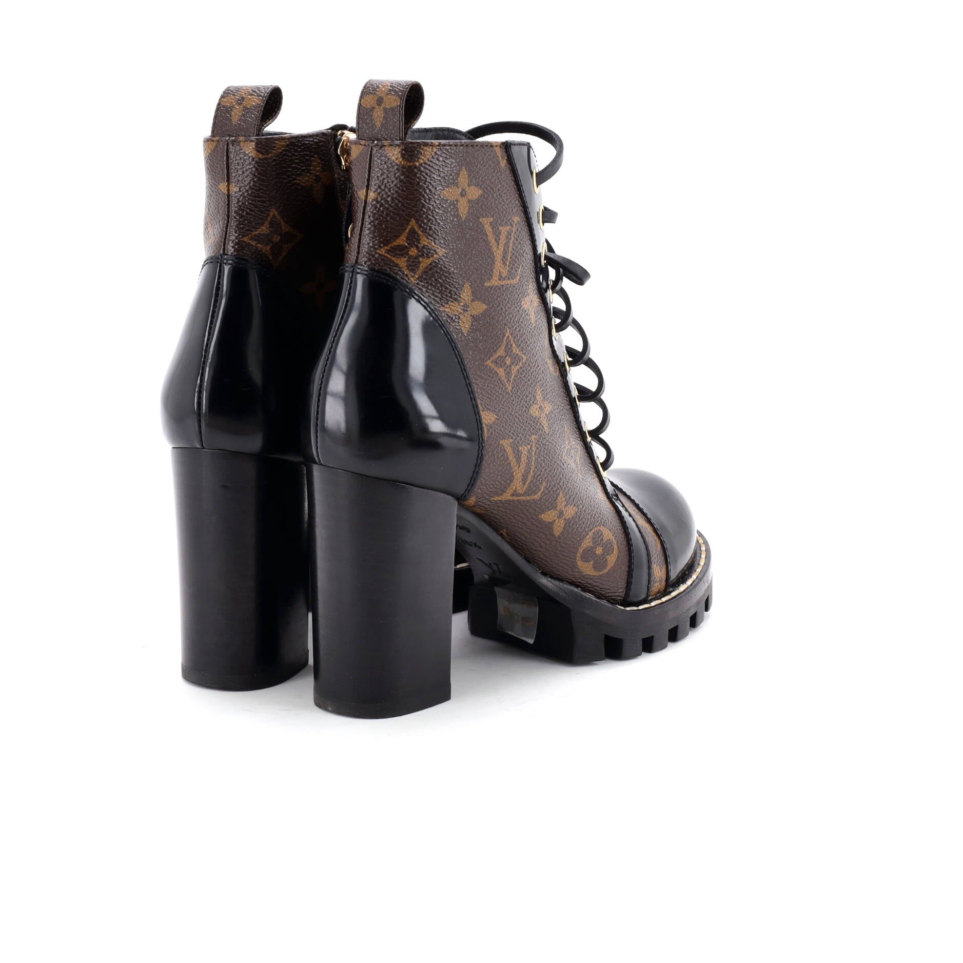 Women's Star Trail Ankle Boots Monogram Canvas with Patent