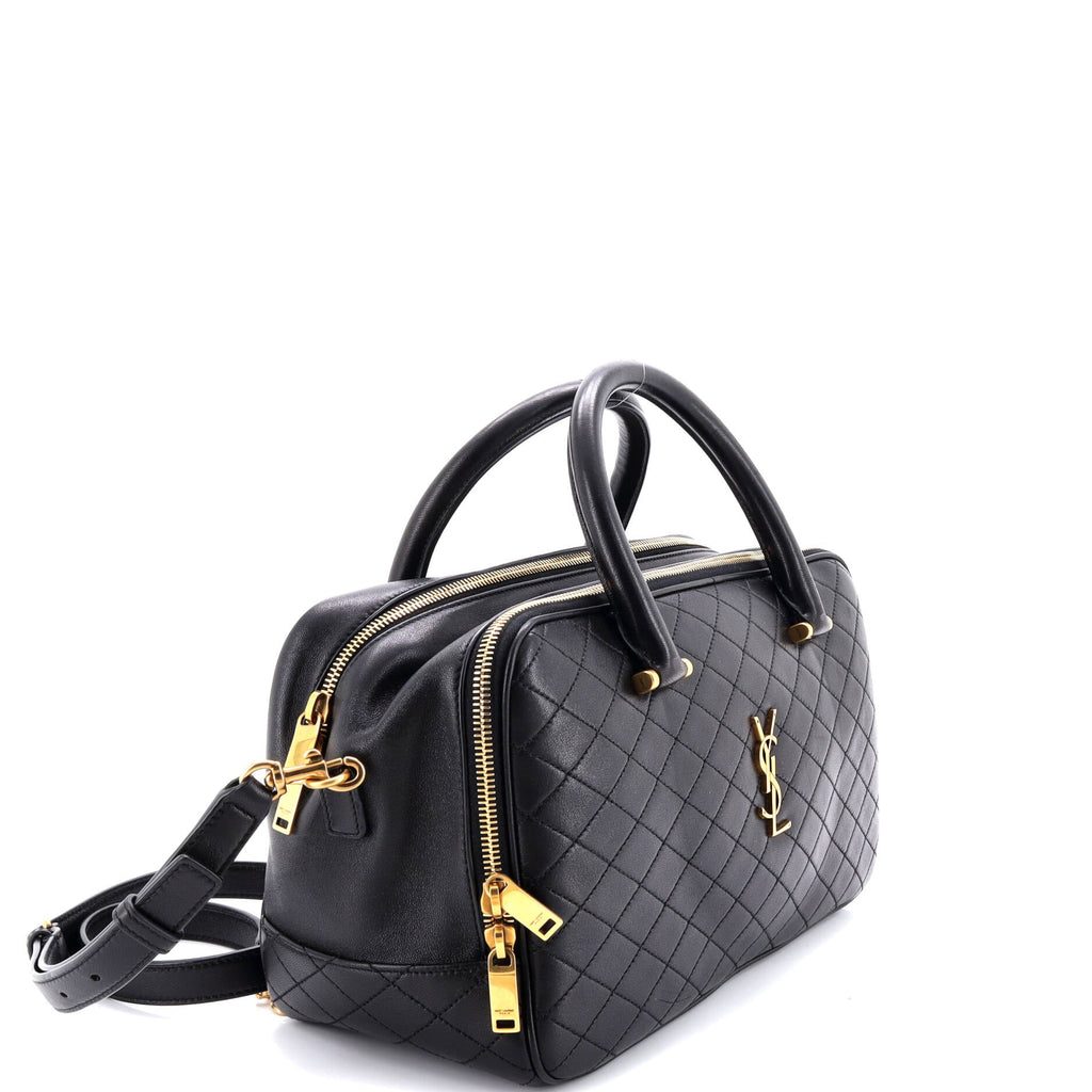 Lyia Duffle Bag Quilted Leather