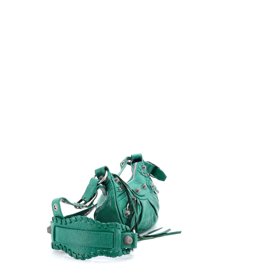 Le Cagole Giant Studs Shoulder Bag Leather XS