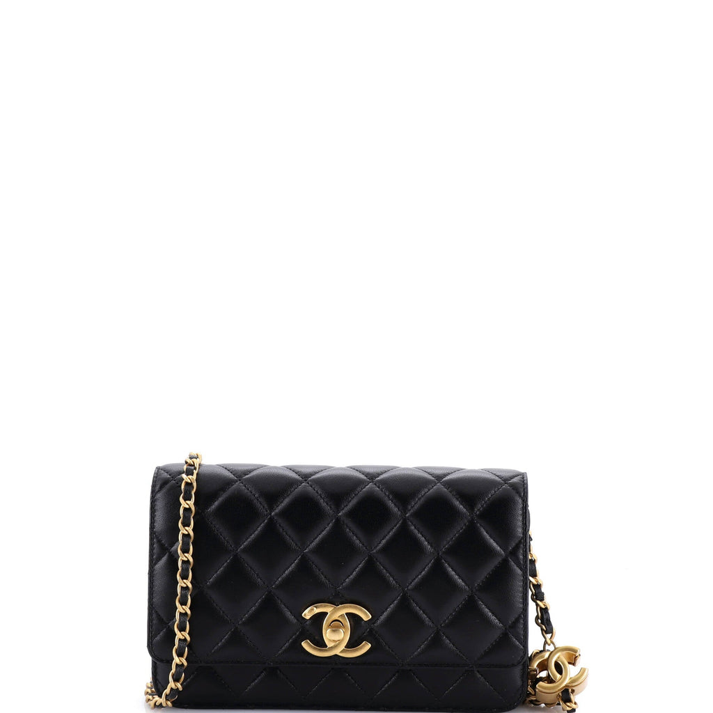 Multi CC Wallet on Chain Quilted Lambskin