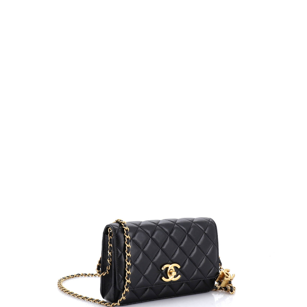 Multi CC Wallet on Chain Quilted Lambskin