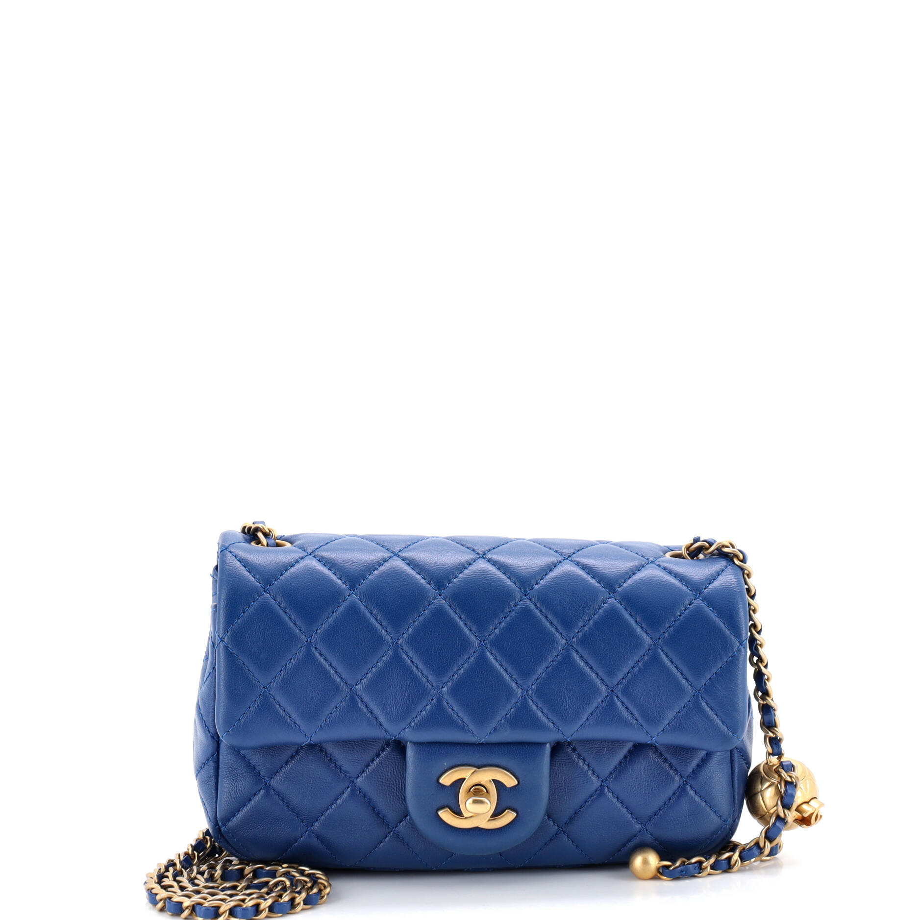 Pearl Crush Flap Bag Quilted Lambskin Mini