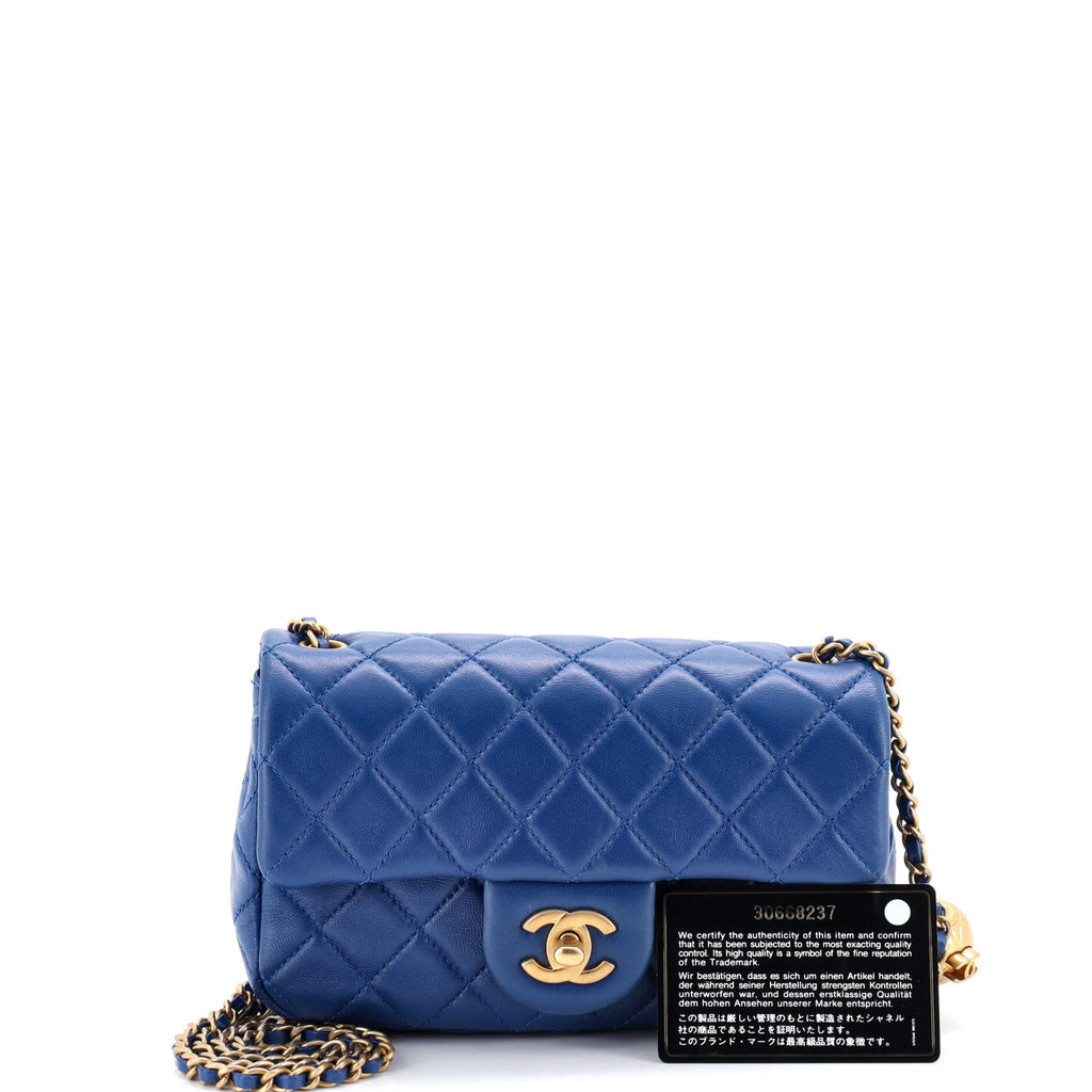 Pearl Crush Flap Bag Quilted Lambskin Mini