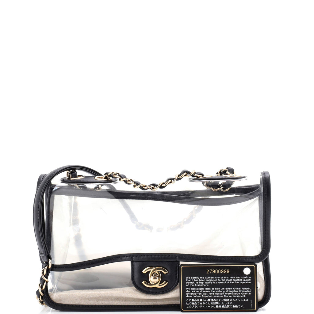 Sand By The Sea Flap Bag PVC with Lambskin Medium