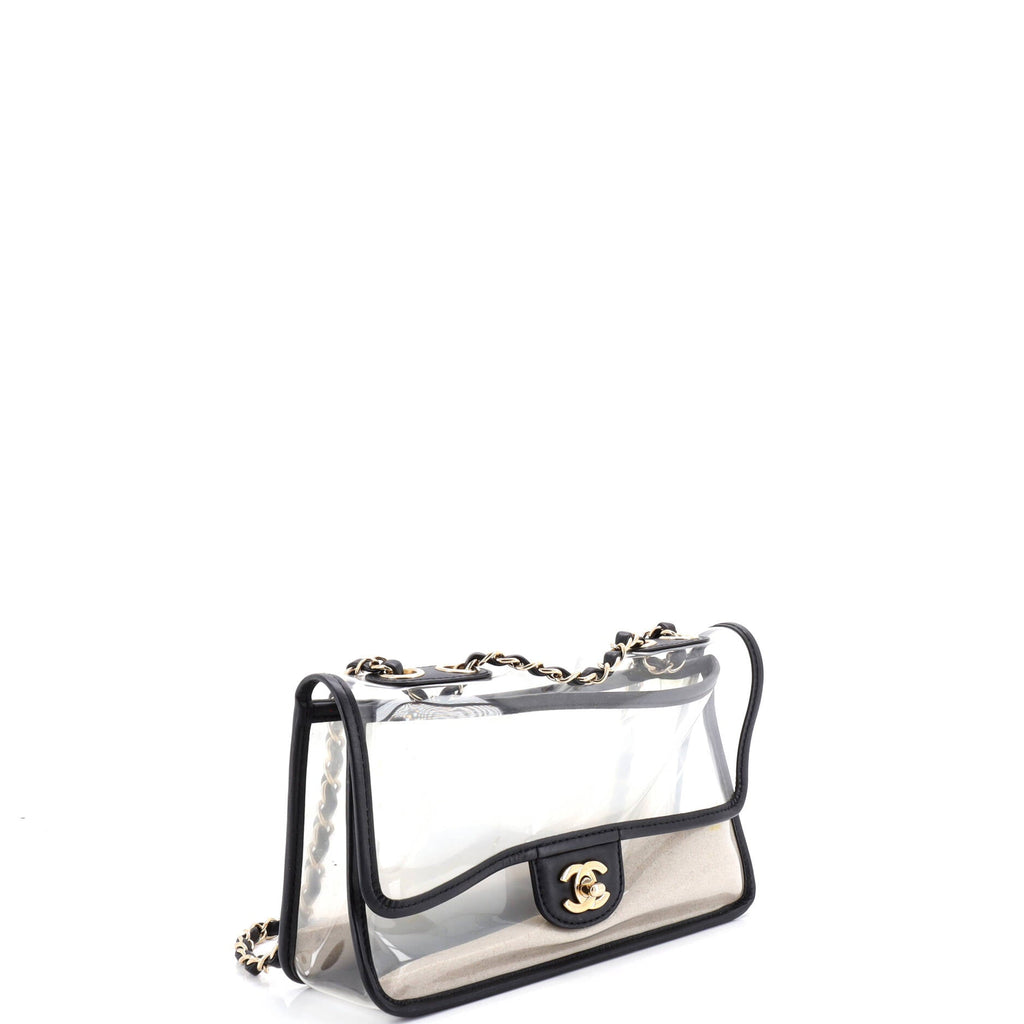 Sand By The Sea Flap Bag PVC with Lambskin Medium