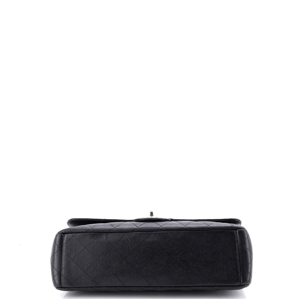 Classic Double Flap Bag Quilted Caviar Maxi