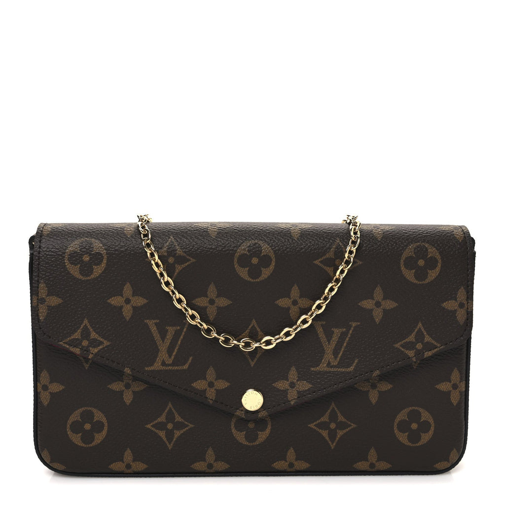 Monogram Pochette Felicie Chain Wallet Fuchsia