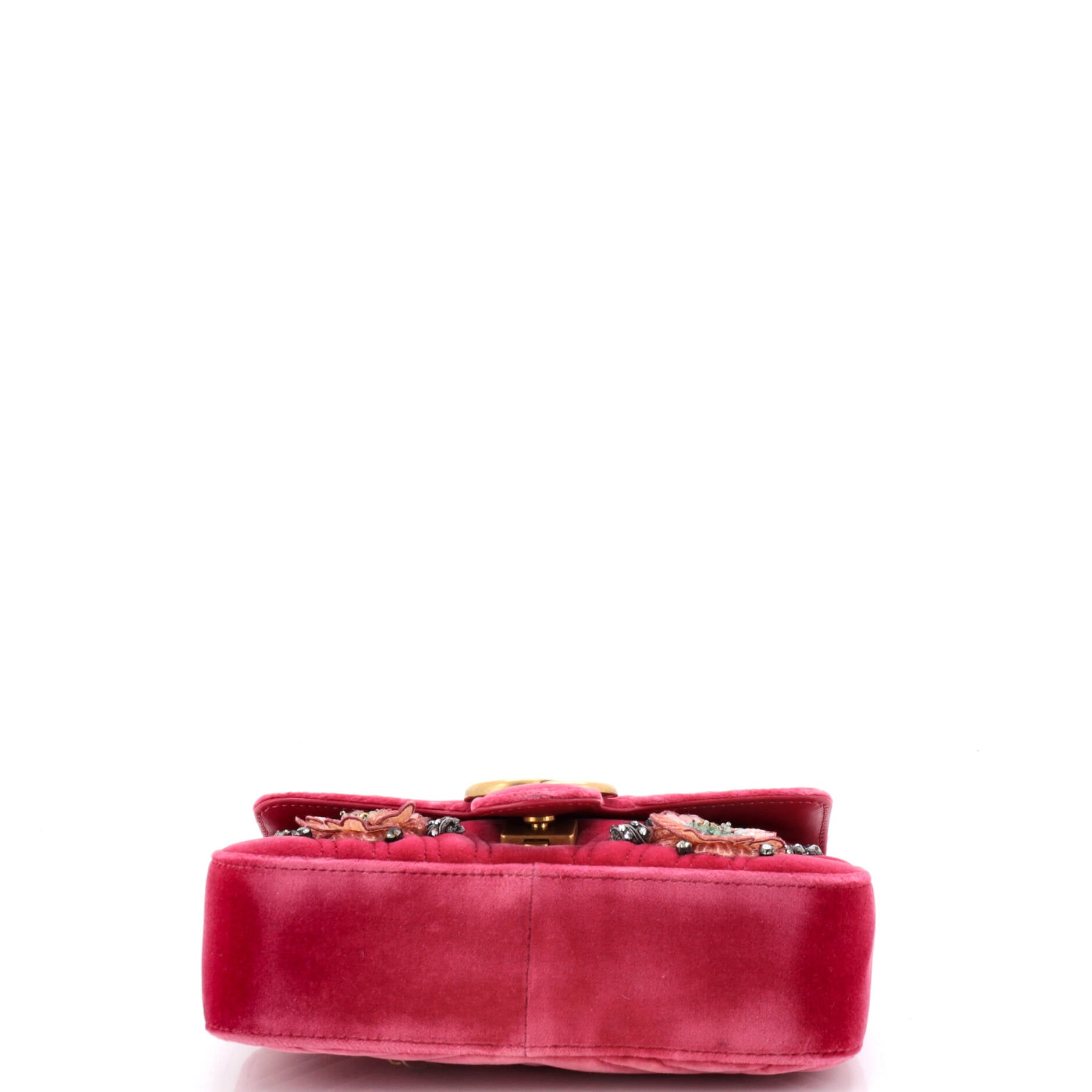 GG Marmont Flap Bag Embellished Matelasse Velvet Mini