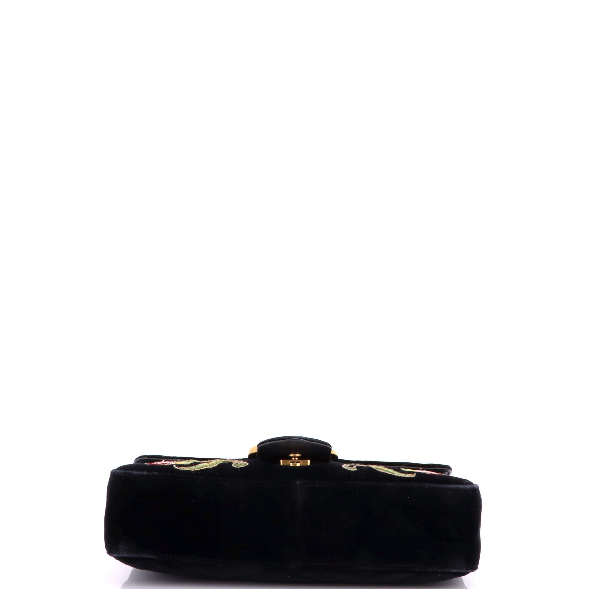GG Marmont Flap Bag Embroidered Matelasse Velvet Medium
