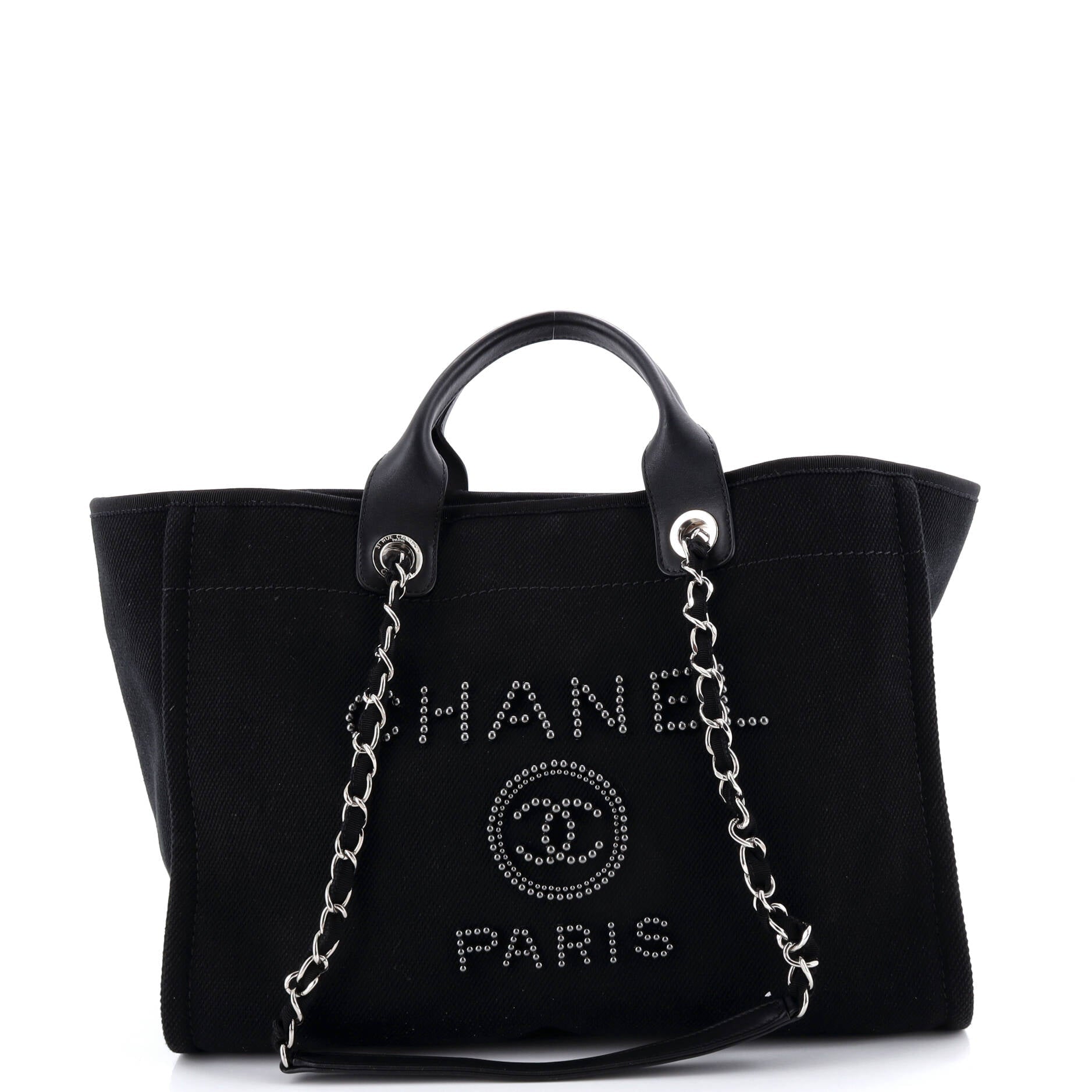 Deauville Tote Pearl Embellished Canvas Medium