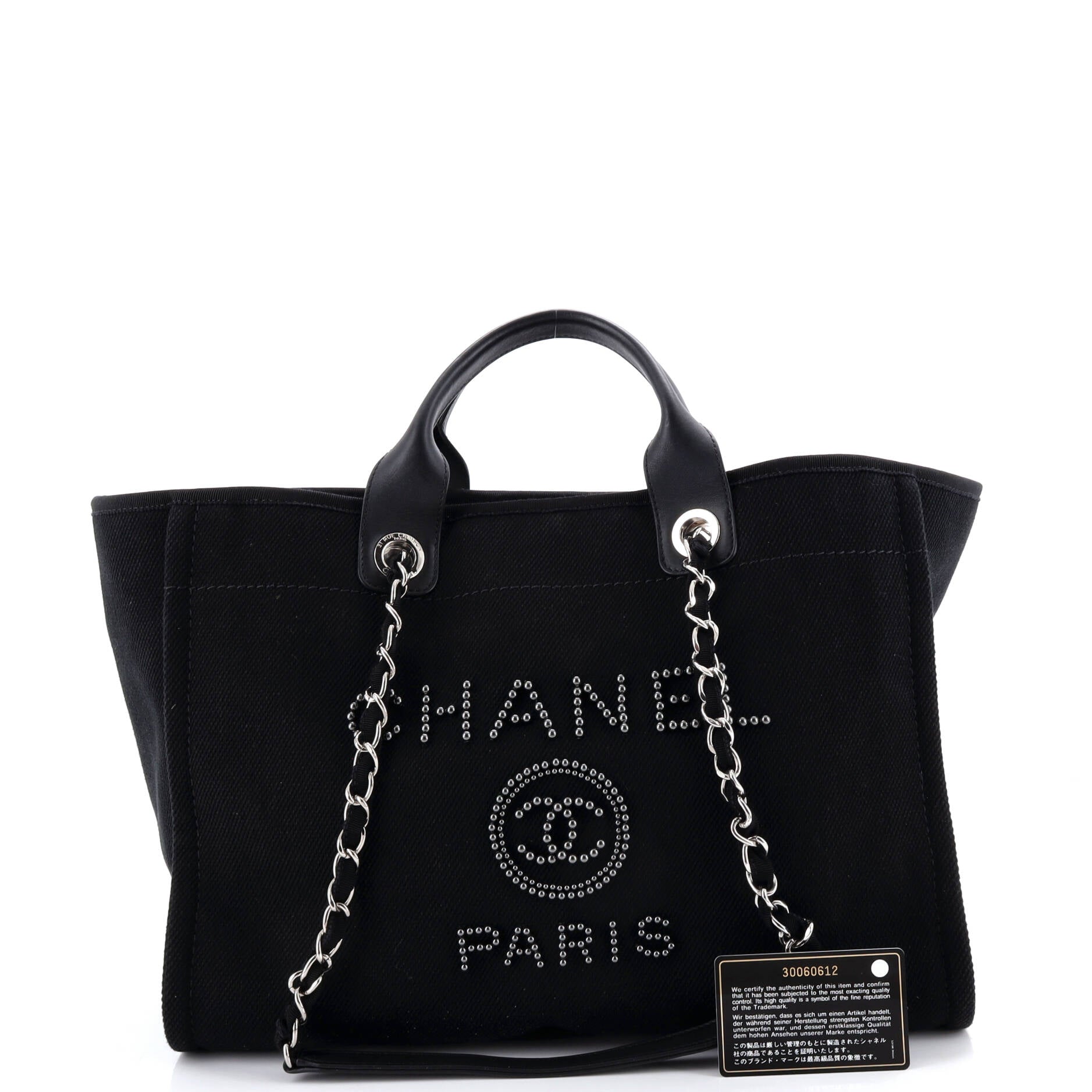 Deauville Tote Pearl Embellished Canvas Medium