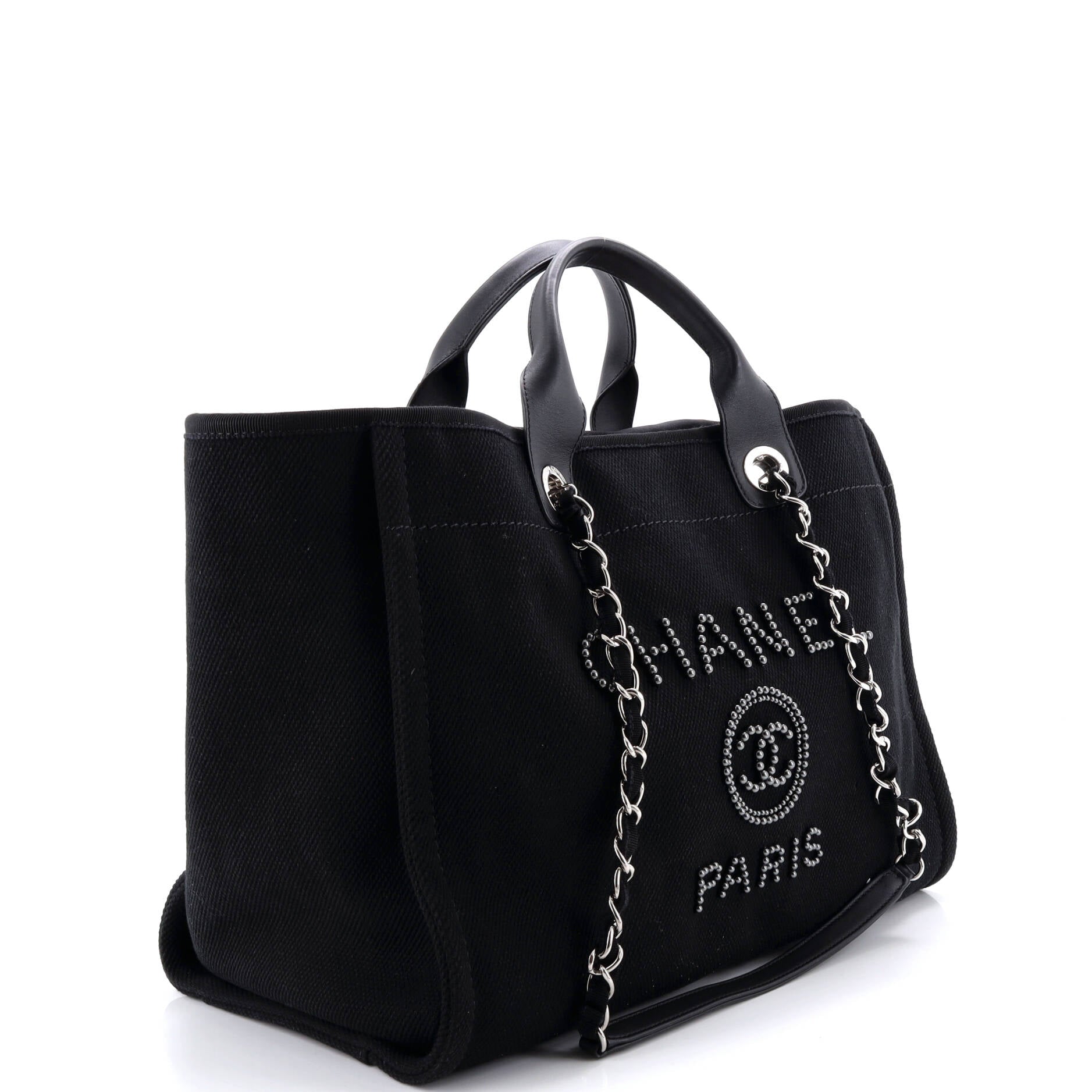 Deauville Tote Pearl Embellished Canvas Medium