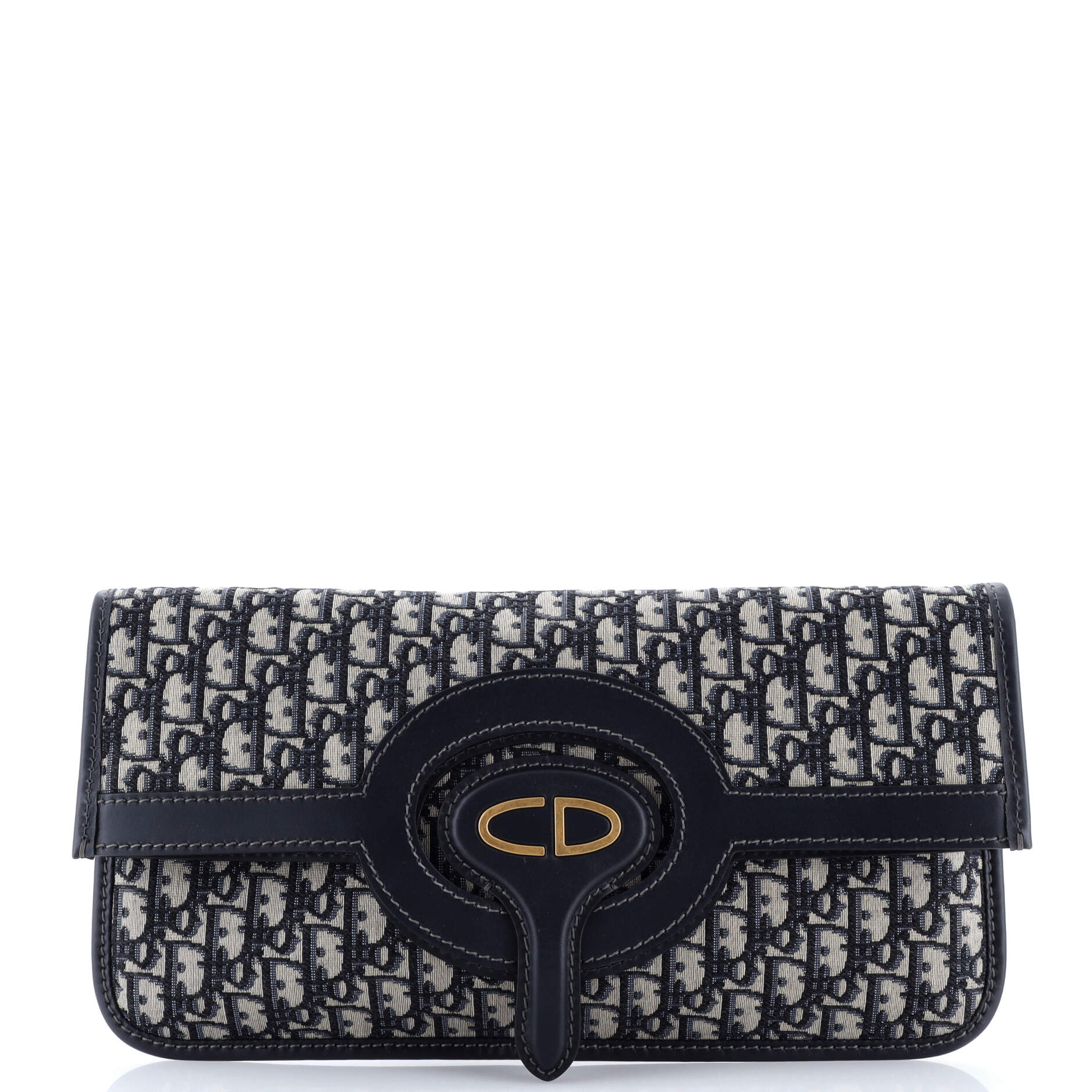 Fold Over Clutch Oblique Canvas